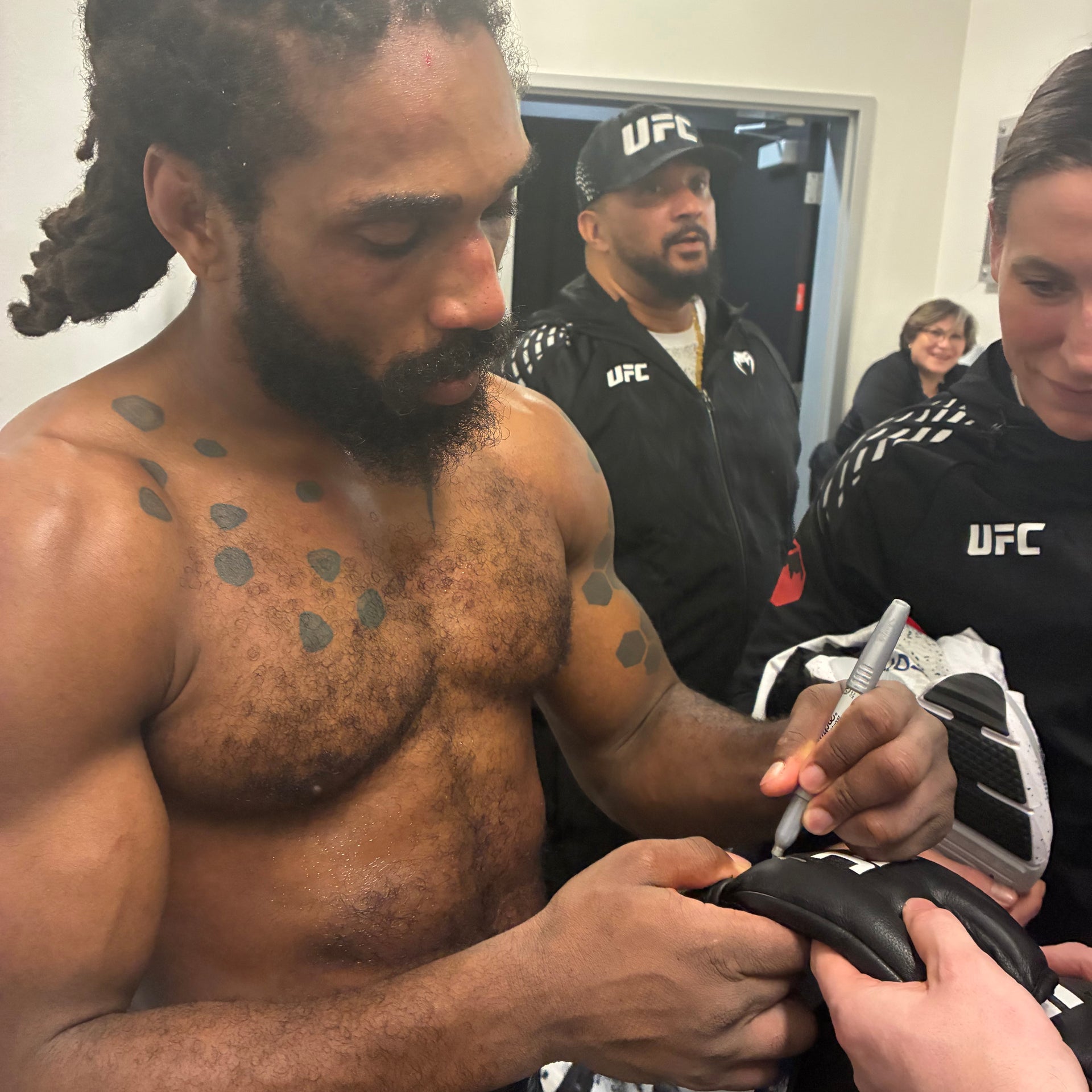 Lance Gibson Jr. Signed 1-of-1 Fight Worn Gloves UFC Fight Night: Royval vs Kape