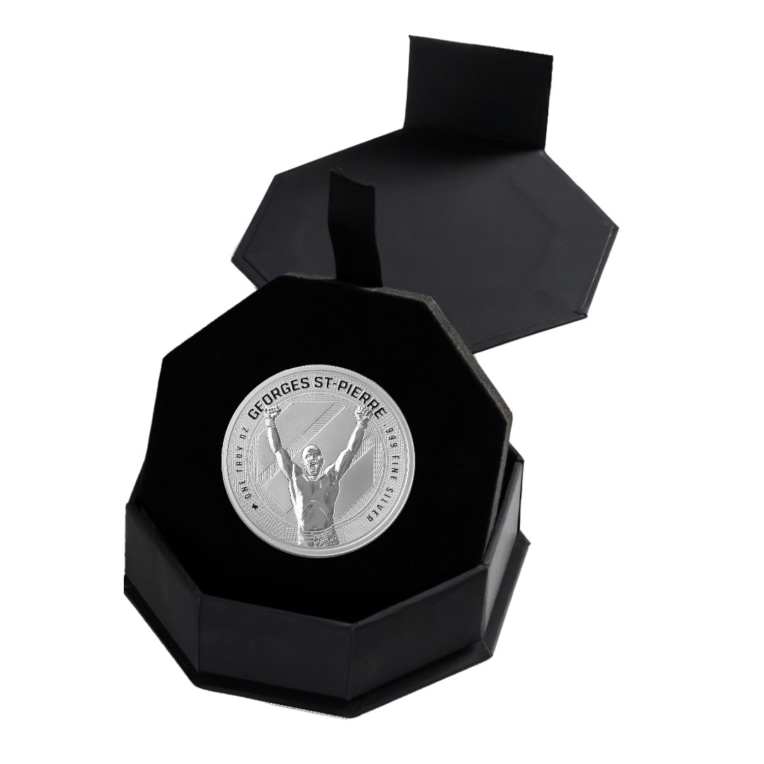 1 oz UFC Georges St-Pierre Silver Round (Reverse Proof)