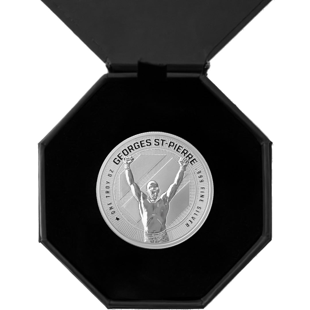 1 oz UFC Georges St-Pierre Silver Round (Reverse Proof)