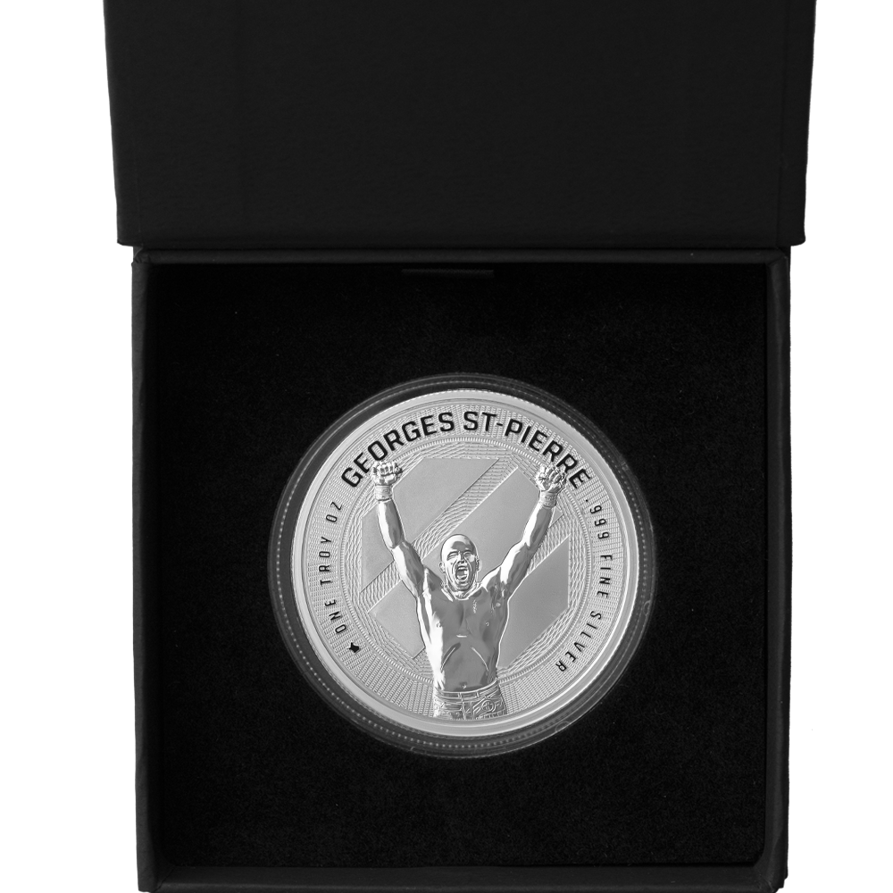 1 oz UFC Georges St-Pierre Silver Round (Reverse Proof)