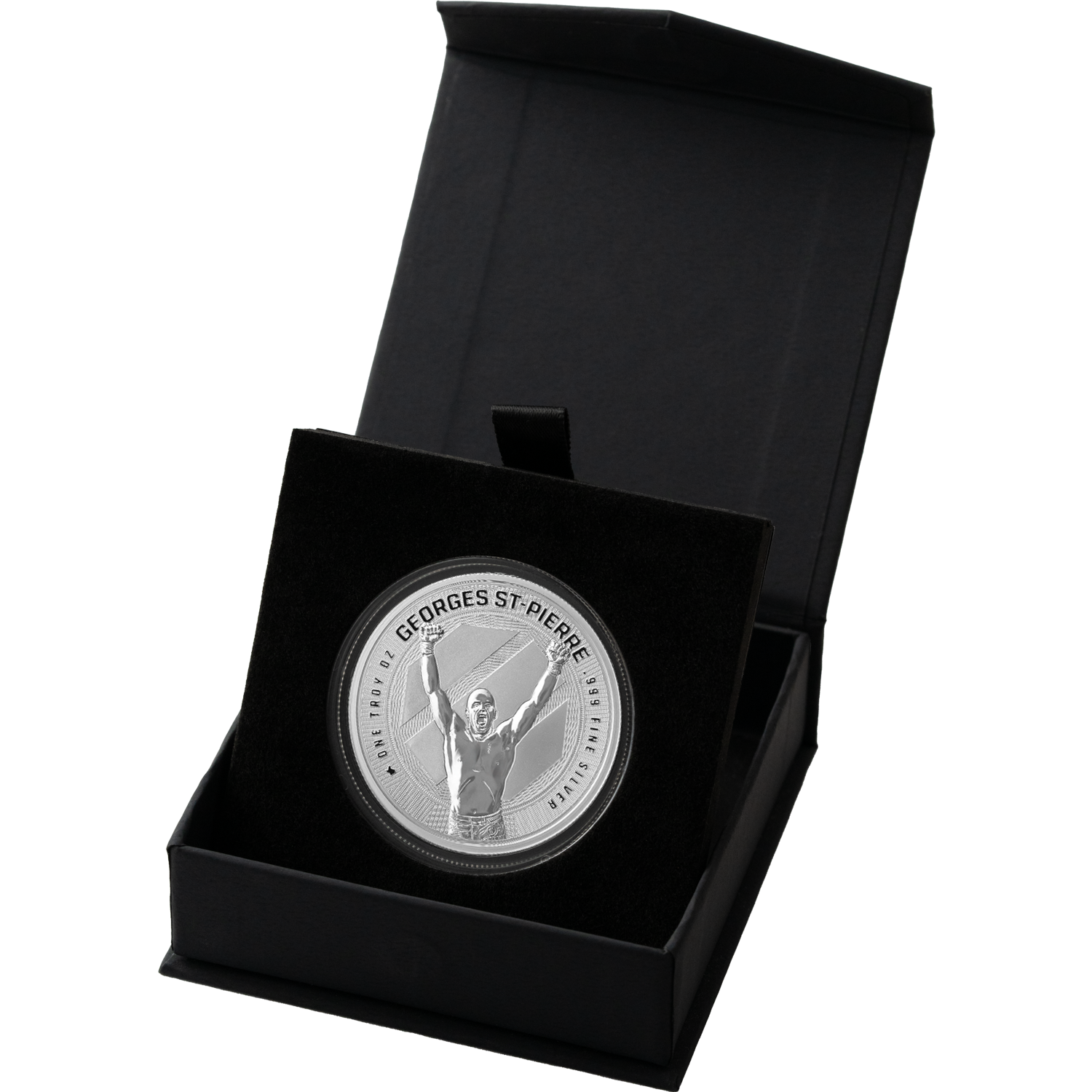 1 oz UFC Georges St-Pierre Silver Round (Reverse Proof)