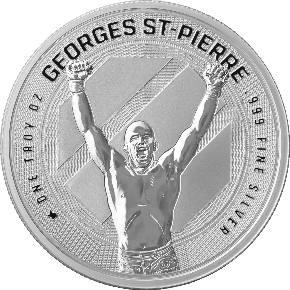 1 oz UFC Georges St-Pierre Silver Round (Reverse Proof)