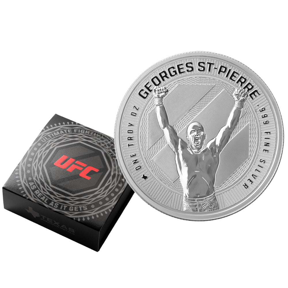 1 oz UFC Georges St-Pierre Silver Round (Reverse Proof)