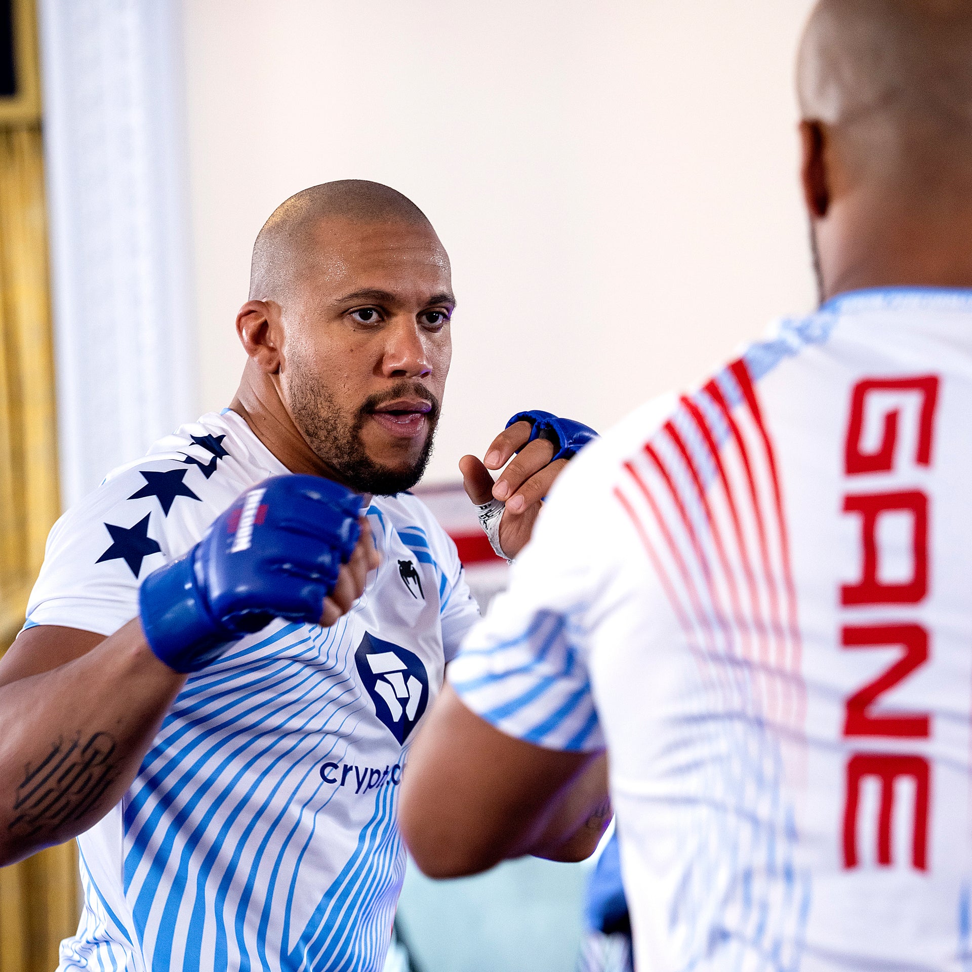 Ciryl Gane Signed 1-of-1 Fight Worn Jersey UFC Freedom 250: Topuria vs Gaethje