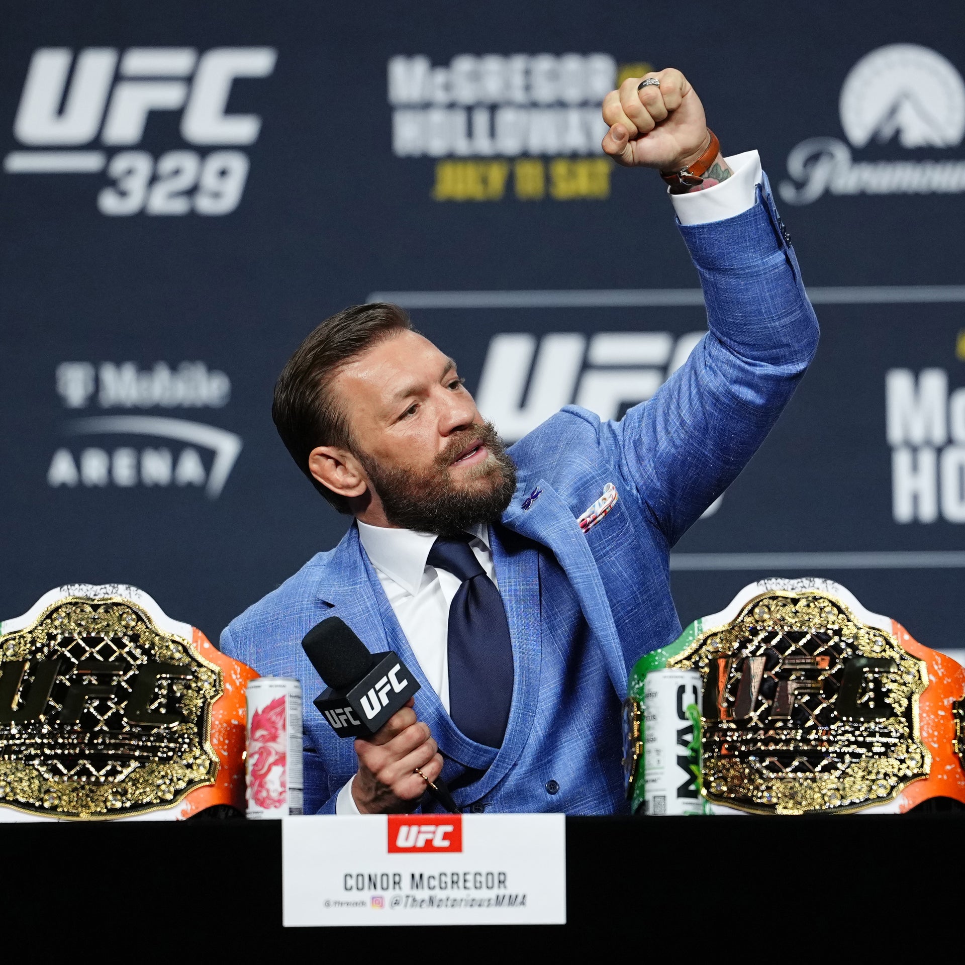 Conor McGregor Press Conference Name Card UFC 329: McGregor vs Holloway 2