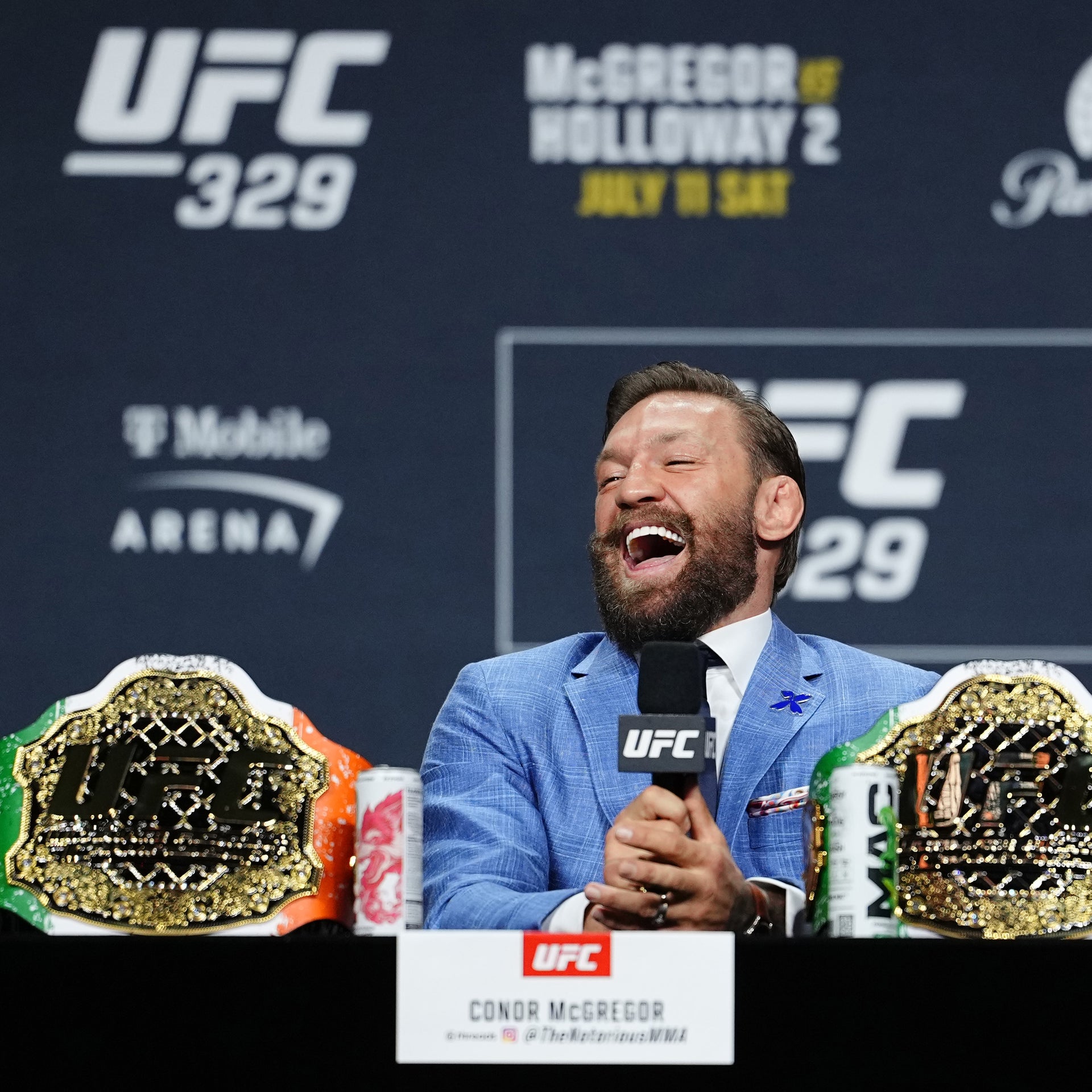 Conor McGregor Press Conference Name Card UFC 329: McGregor vs Holloway 2