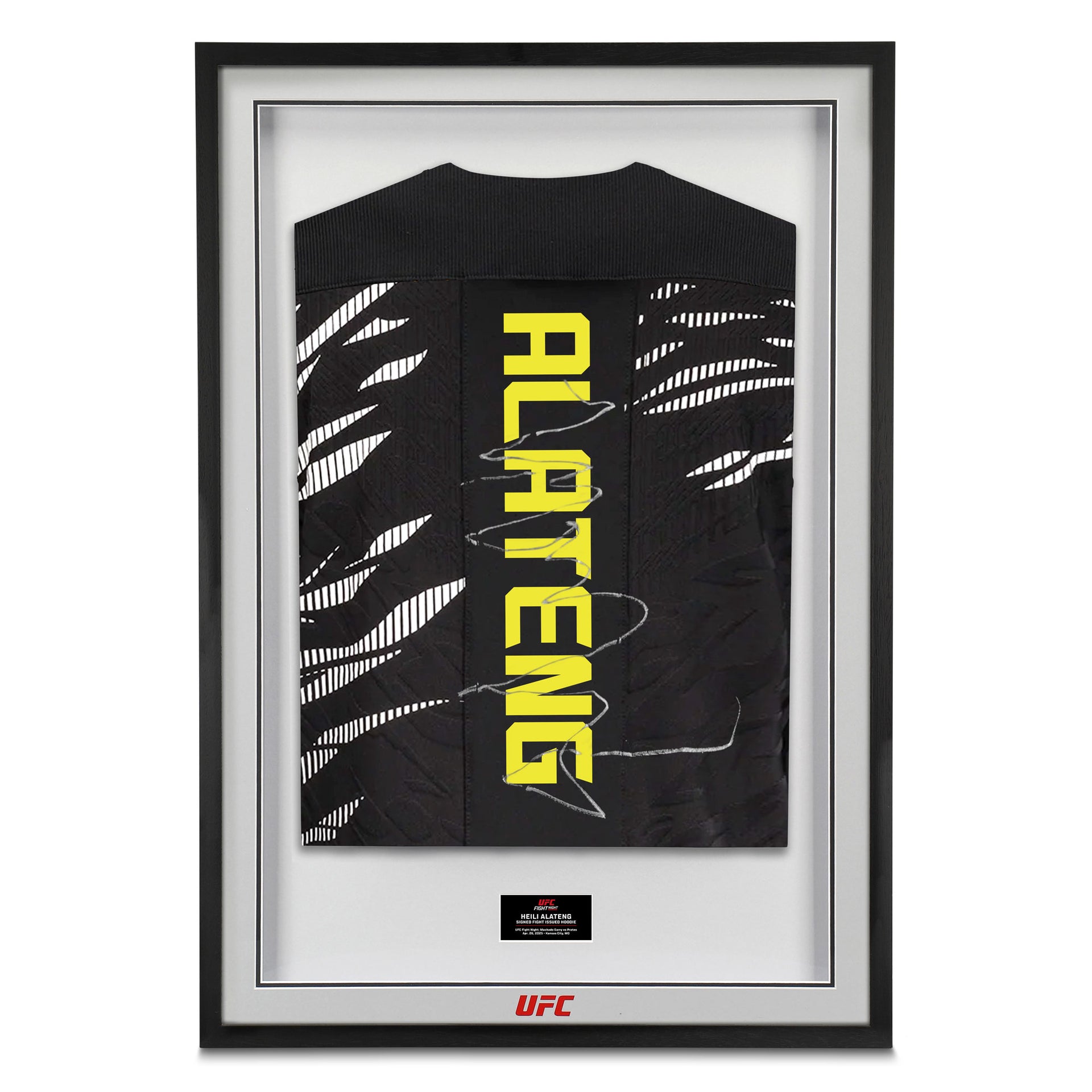 Heili Alateng Signed Fight Issued Hoodie UFC Fight Night: Machado Garry vs Prates