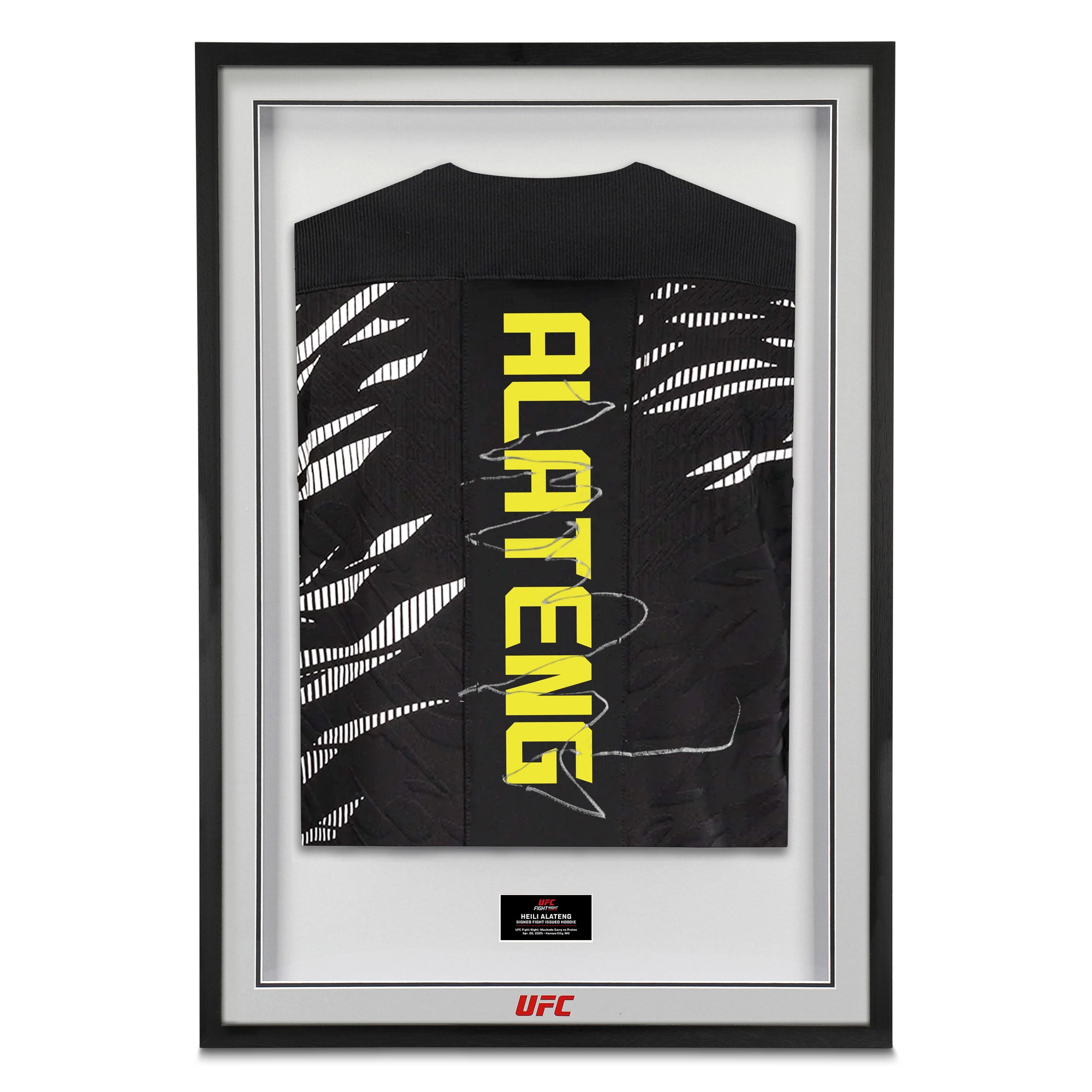 Heili Alateng Signed Fight Issued Hoodie UFC Fight Night: Machado Garry vs Prates