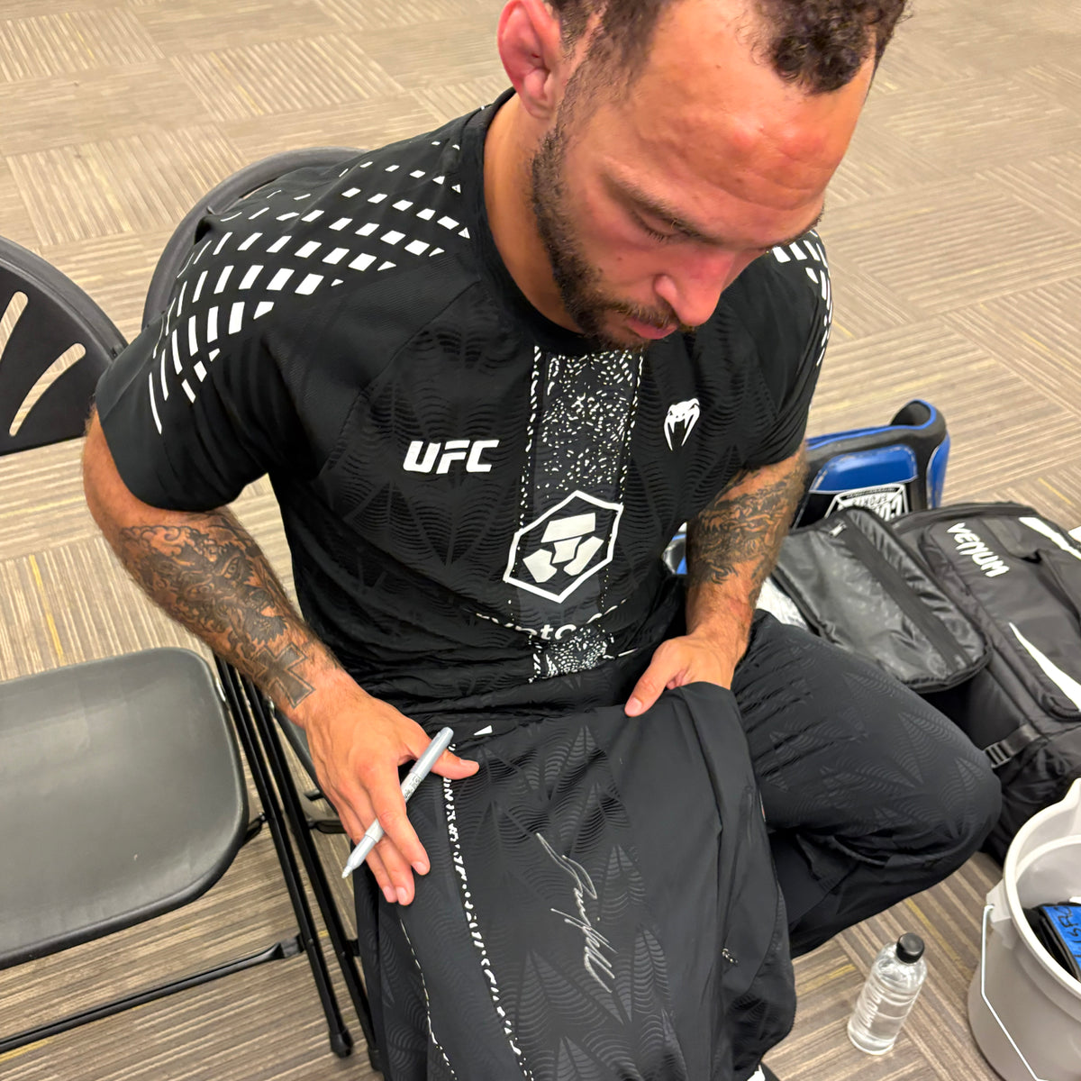 Josiah Harrell Signed 1-of-1 Fight Worn Hoodie UFC Fight Night: Rosas Jr vs Barcelos