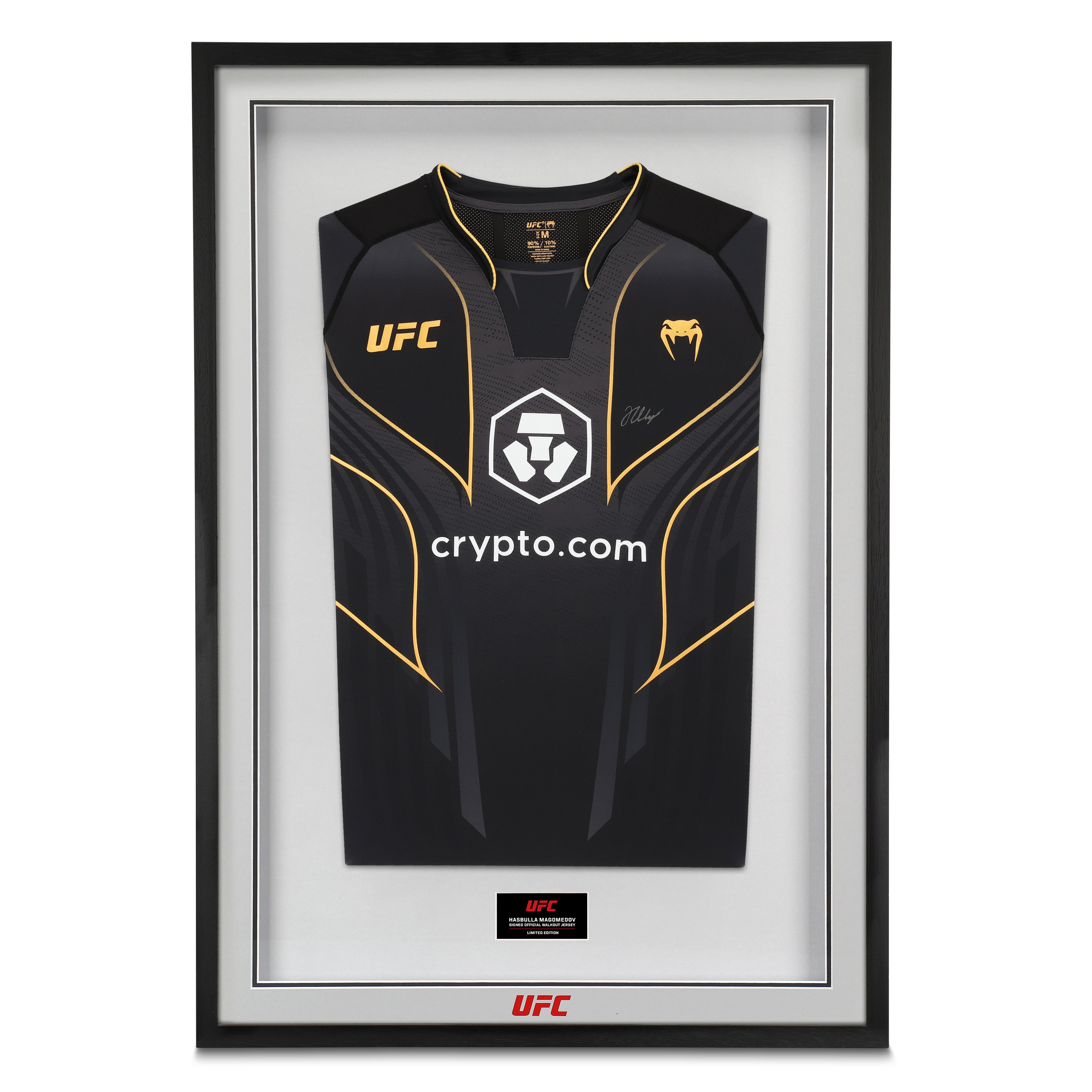 Black and Gold Framed Jersey Display