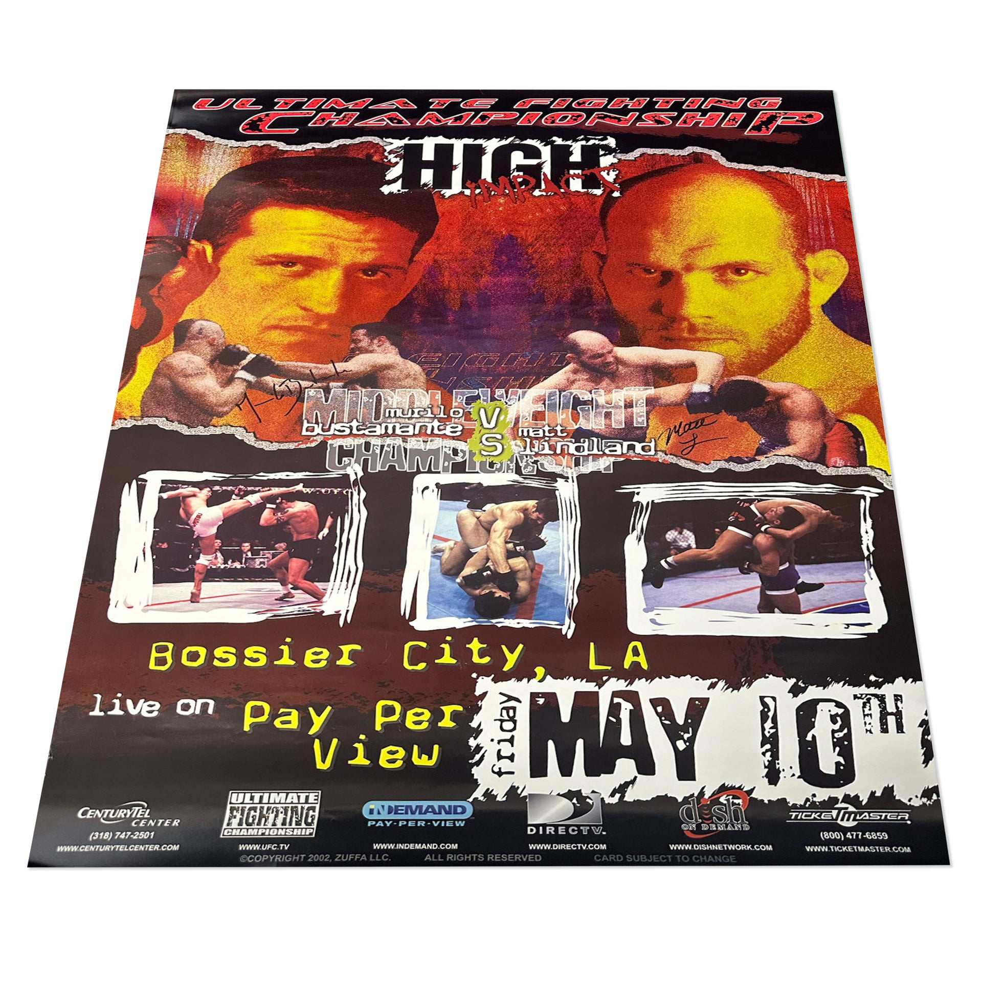 UFC 37: High Impact Autographed Event Poster