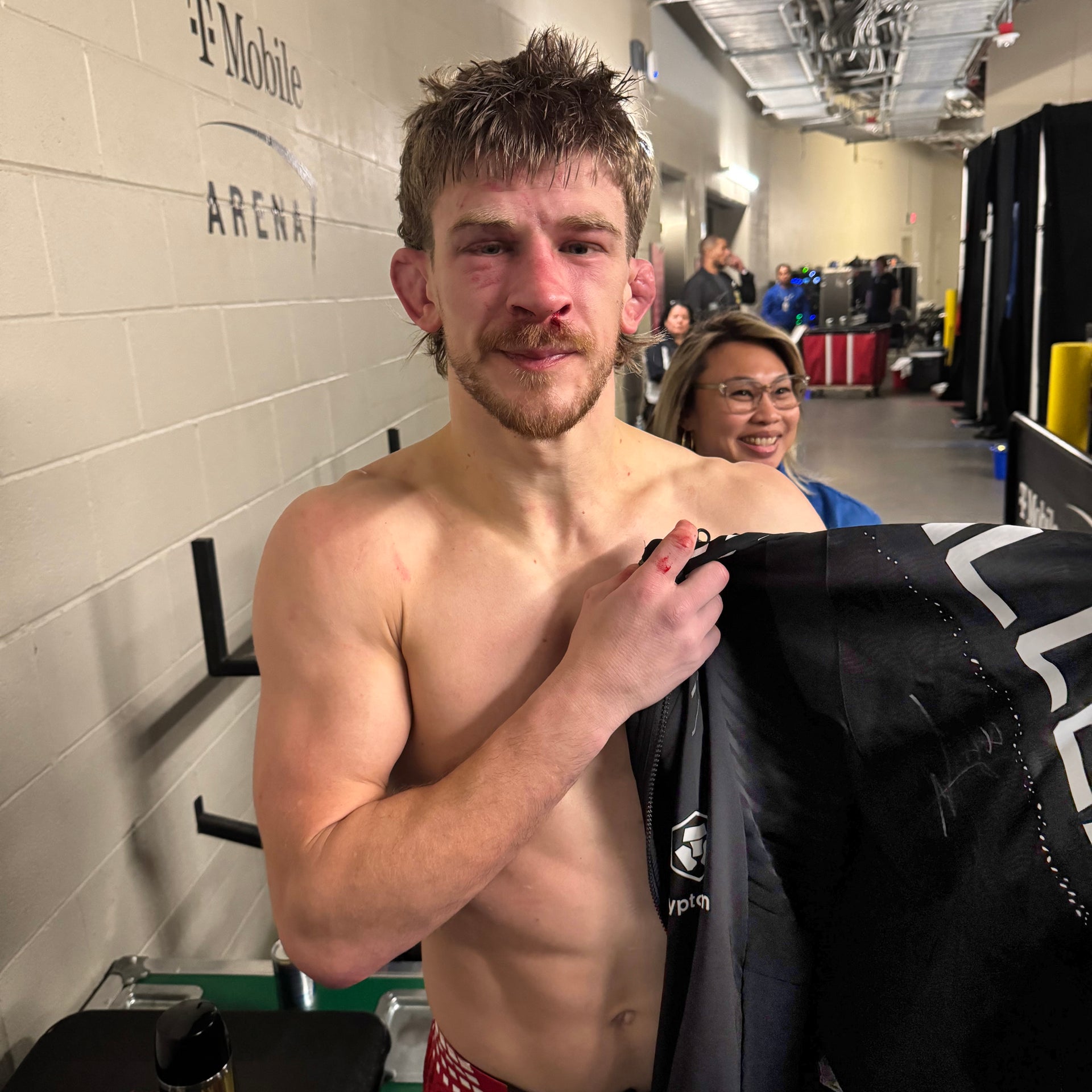 Arnold Allen Signed 1-of-1 Fight Worn Hoodie UFC 324: Gaethje vs Pimblett