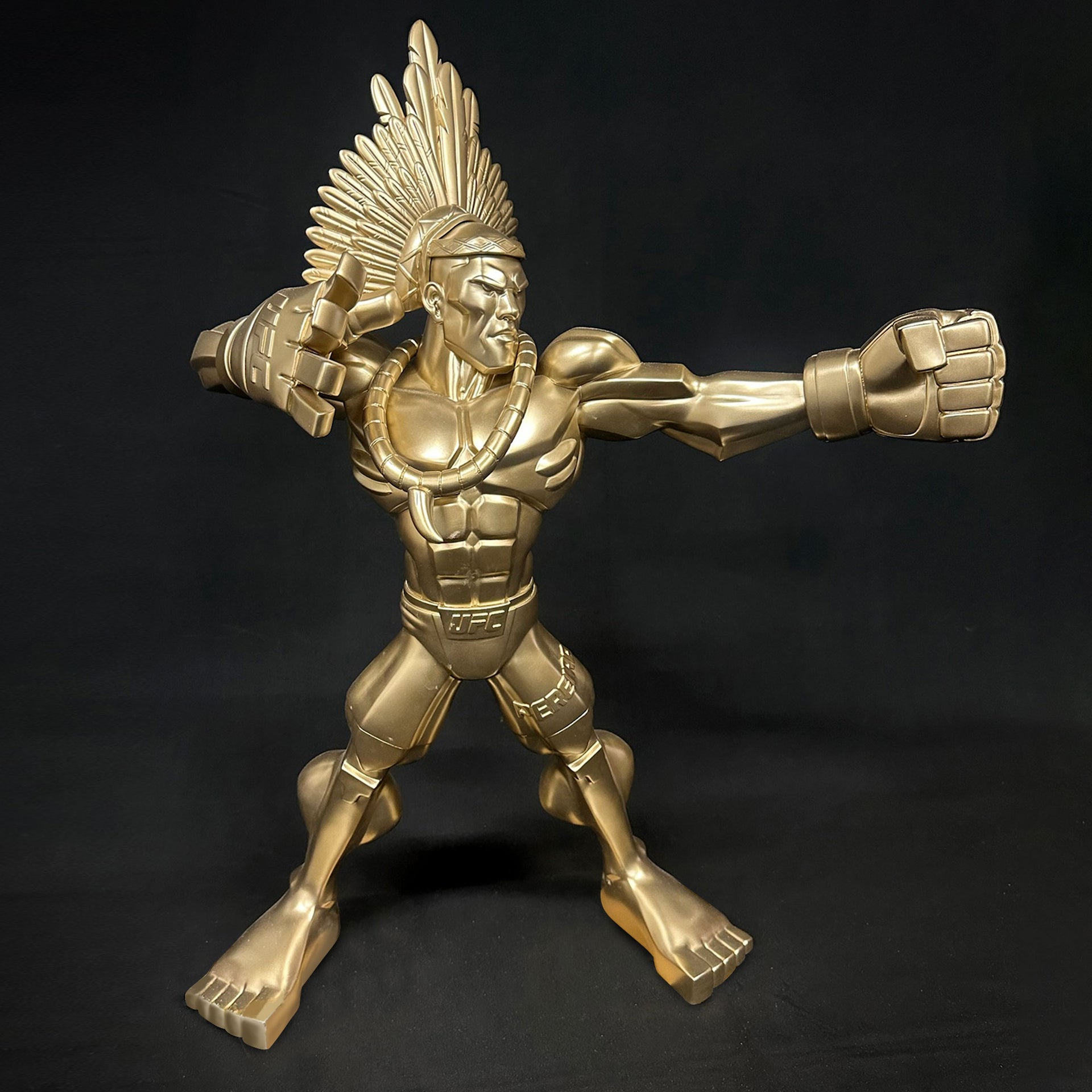 Alex Pereira Gold 1-of-1 Limited Edition UFC Stance Sculpture