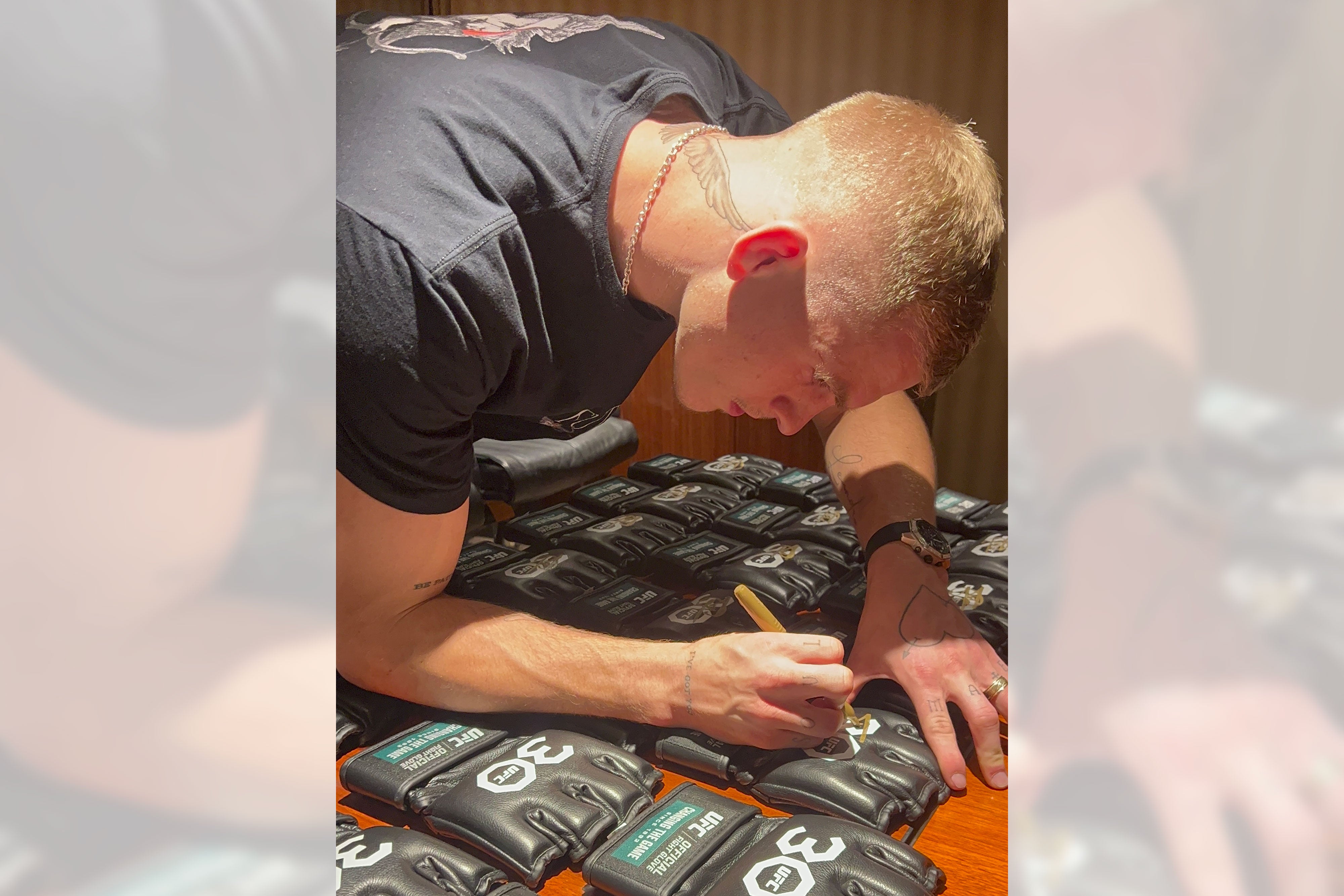 Ian Machado Garry Signed Official UFC Gloves – 30th Anniversary