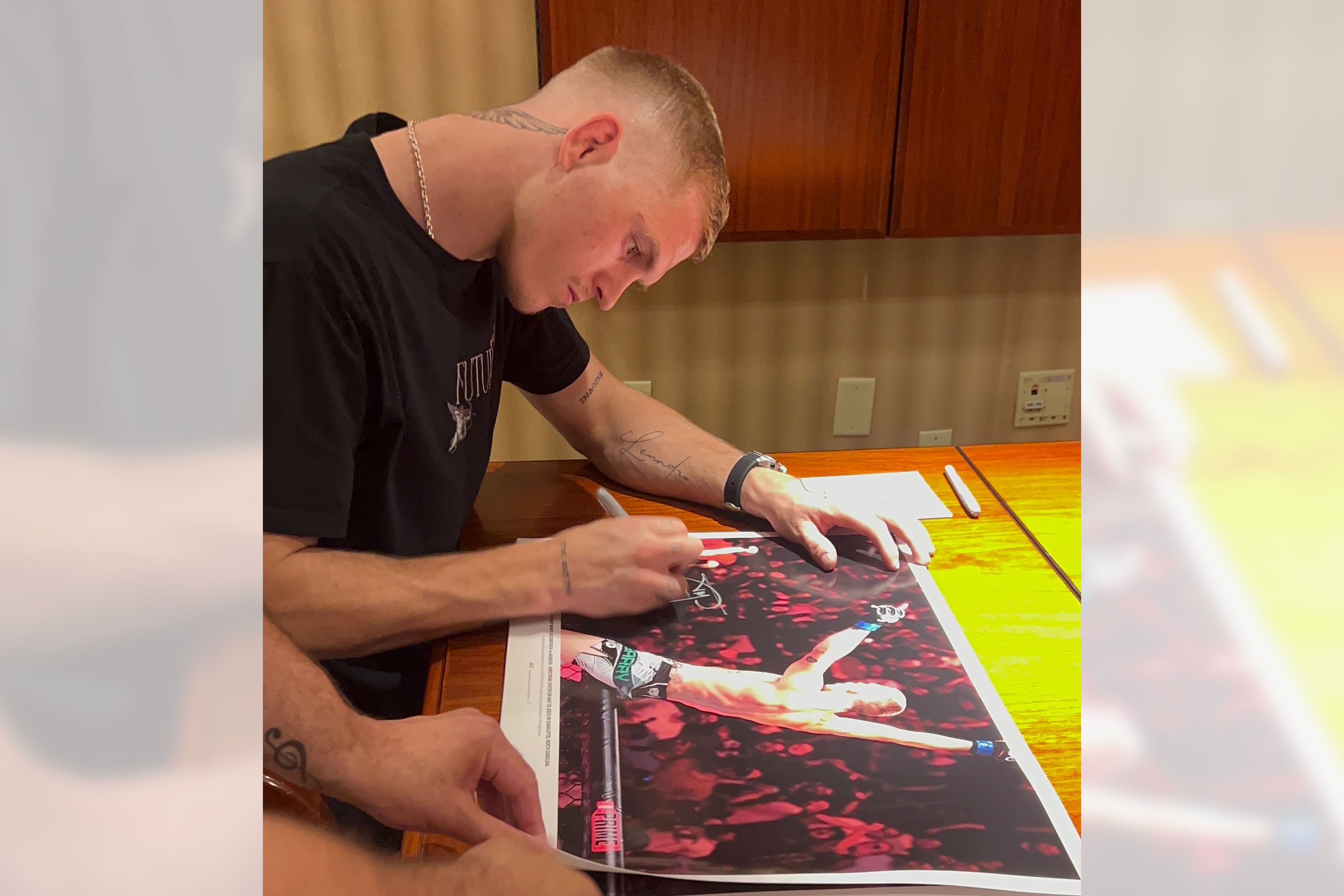 Ian Garry Signed Photo UFC Fight Night Rozenstruik vs Almeida