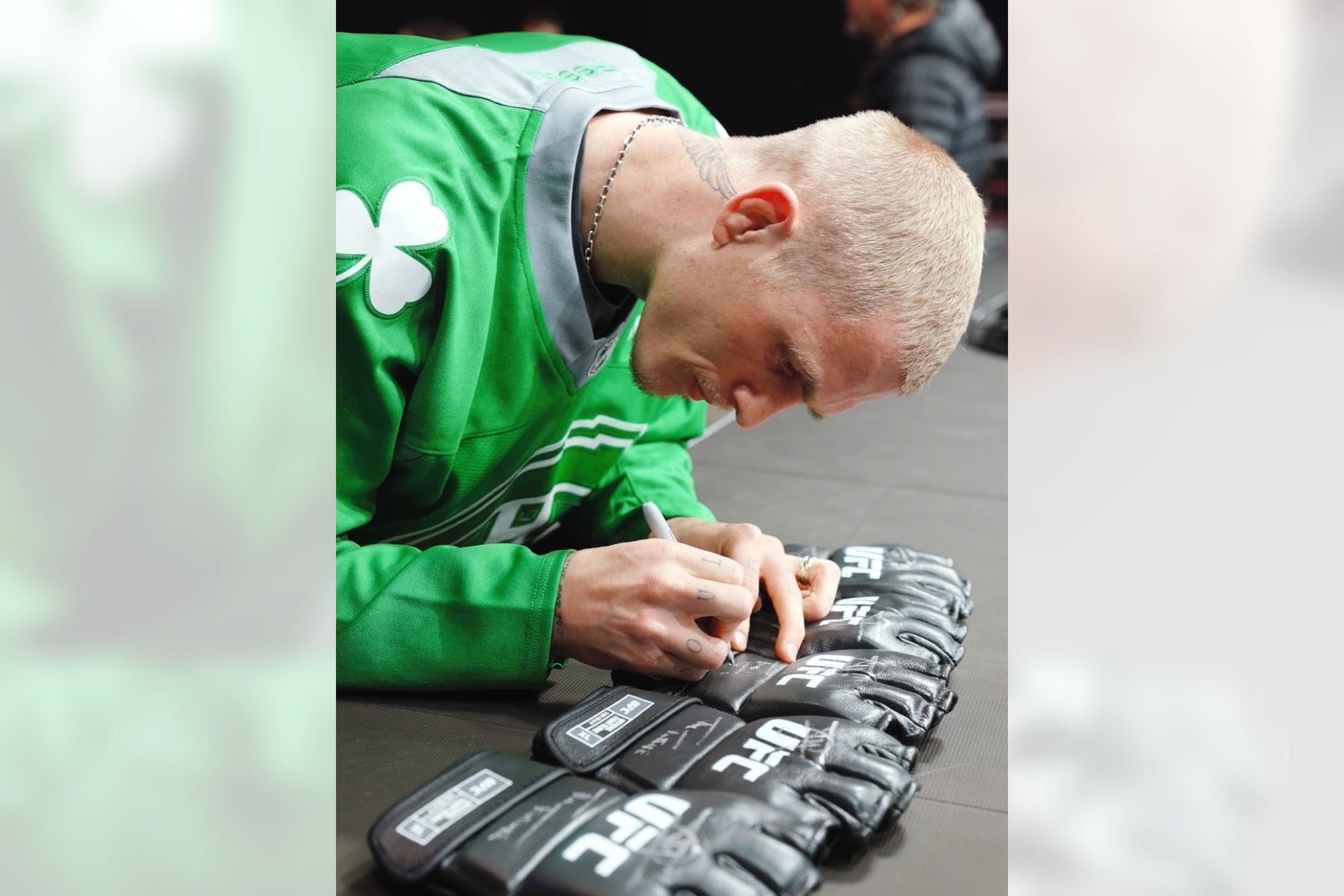 Ian Machado Garry Signed Official Pro UFC Gloves