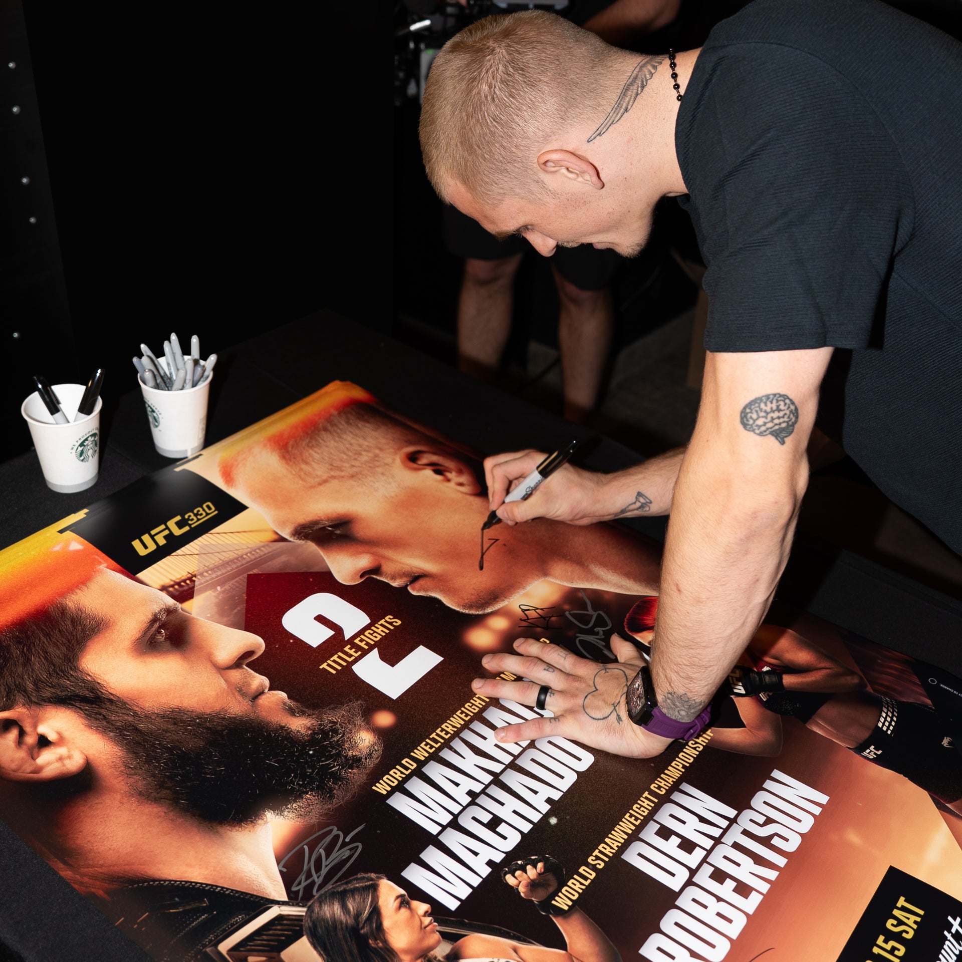 UFC 330: Makhachev vs Machado Garry Autographed Event Poster