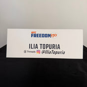 Ilia Topuria Press Conference Name Card UFC Freedom 250: Topuria vs Gaethje