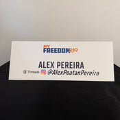 Alex Pereira Press Conference Name Card UFC Freedom 250: Topuria vs Gaethje