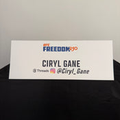 Ciryl Gane Press Conference Name Card UFC Freedom 250: Topuria vs Gaethje