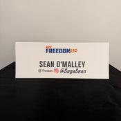 Sean O’Malley Press Conference Name Card UFC Freedom 250: Topuria vs Gaethje