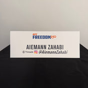 Aiemann Zahabi Press Conference Name Card UFC Freedom 250: Topuria vs Gaethje