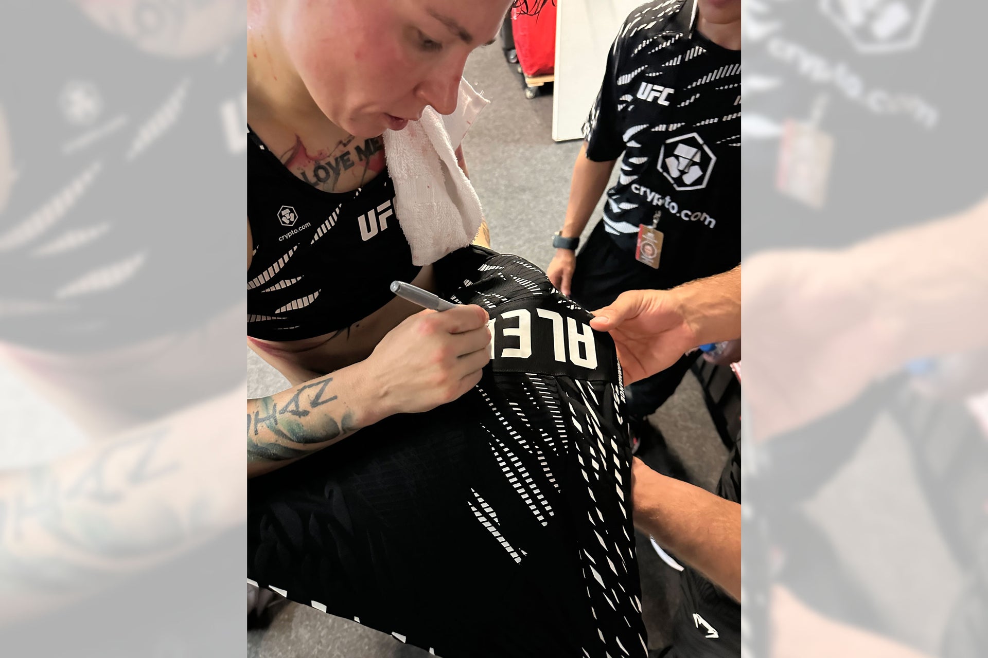 Irina Alekseeva Signed 1-of-1 Fight Issued Jersey UFC Fight Night: Hill vs Rountree Jr