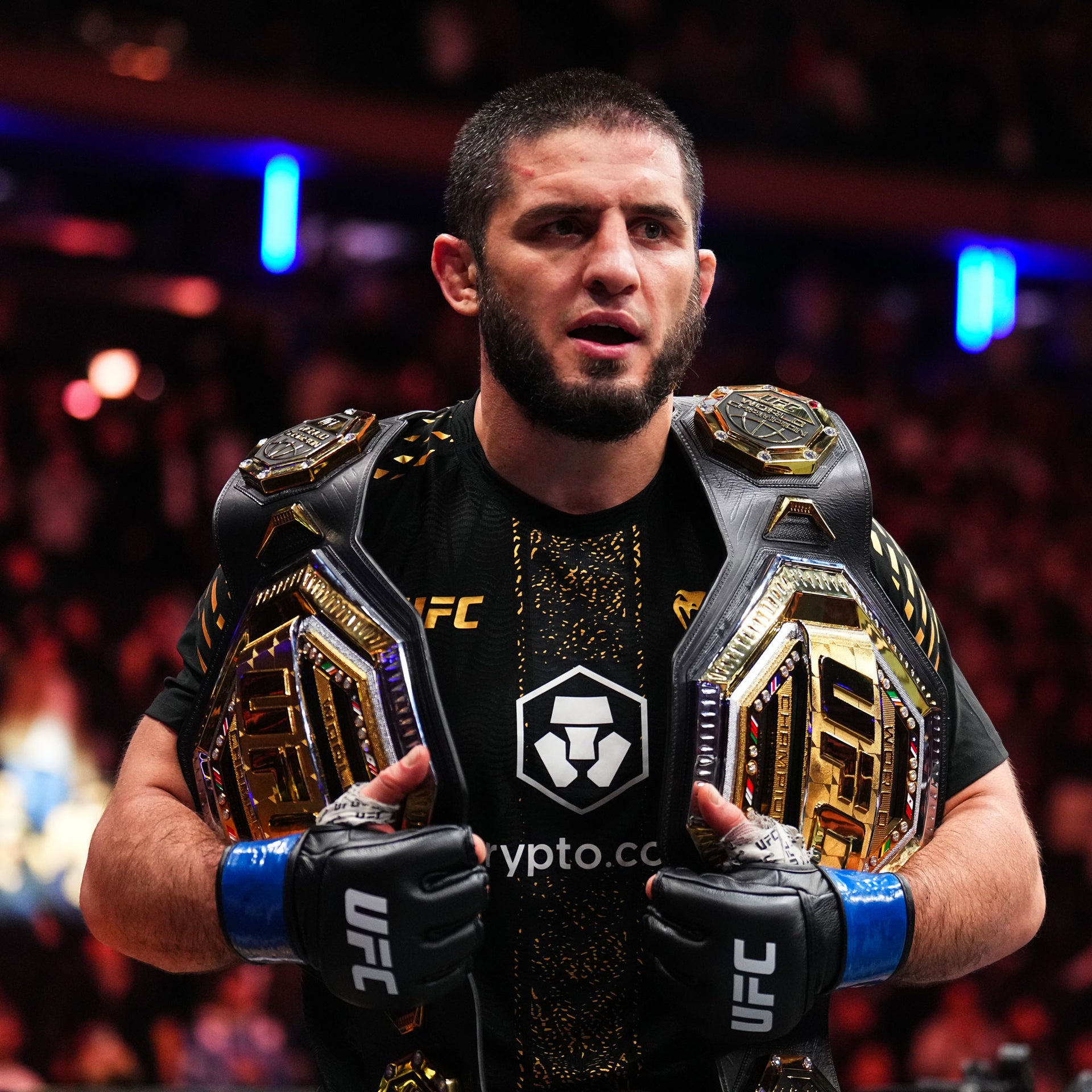 Islam Makhachev Signed 1-of-1 Fight Worn Jersey VeChain UFC 322: Della Maddalena vs Makhachev