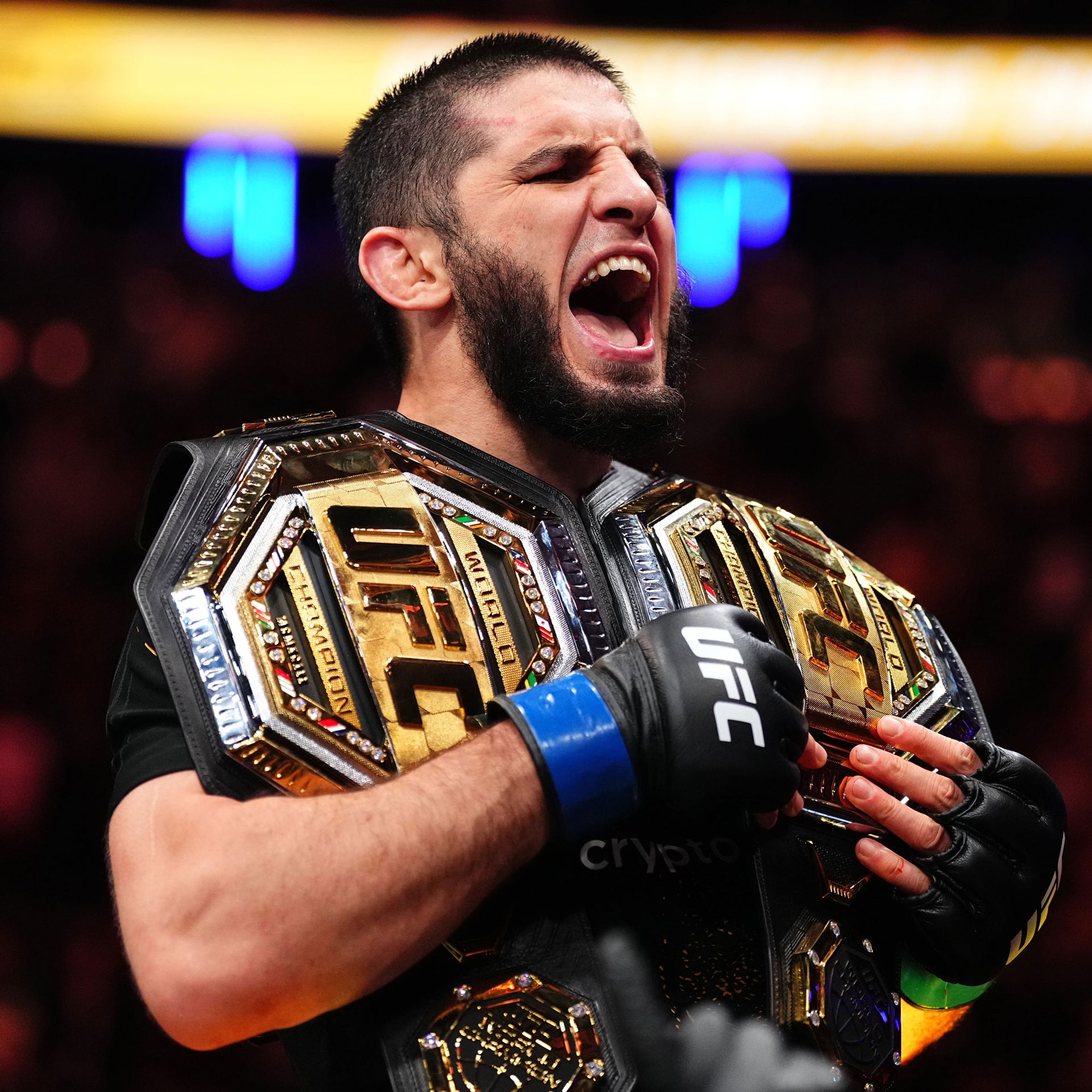 Islam Makhachev Signed 1-of-1 Fight Worn Jersey VeChain UFC 322: Della Maddalena vs Makhachev