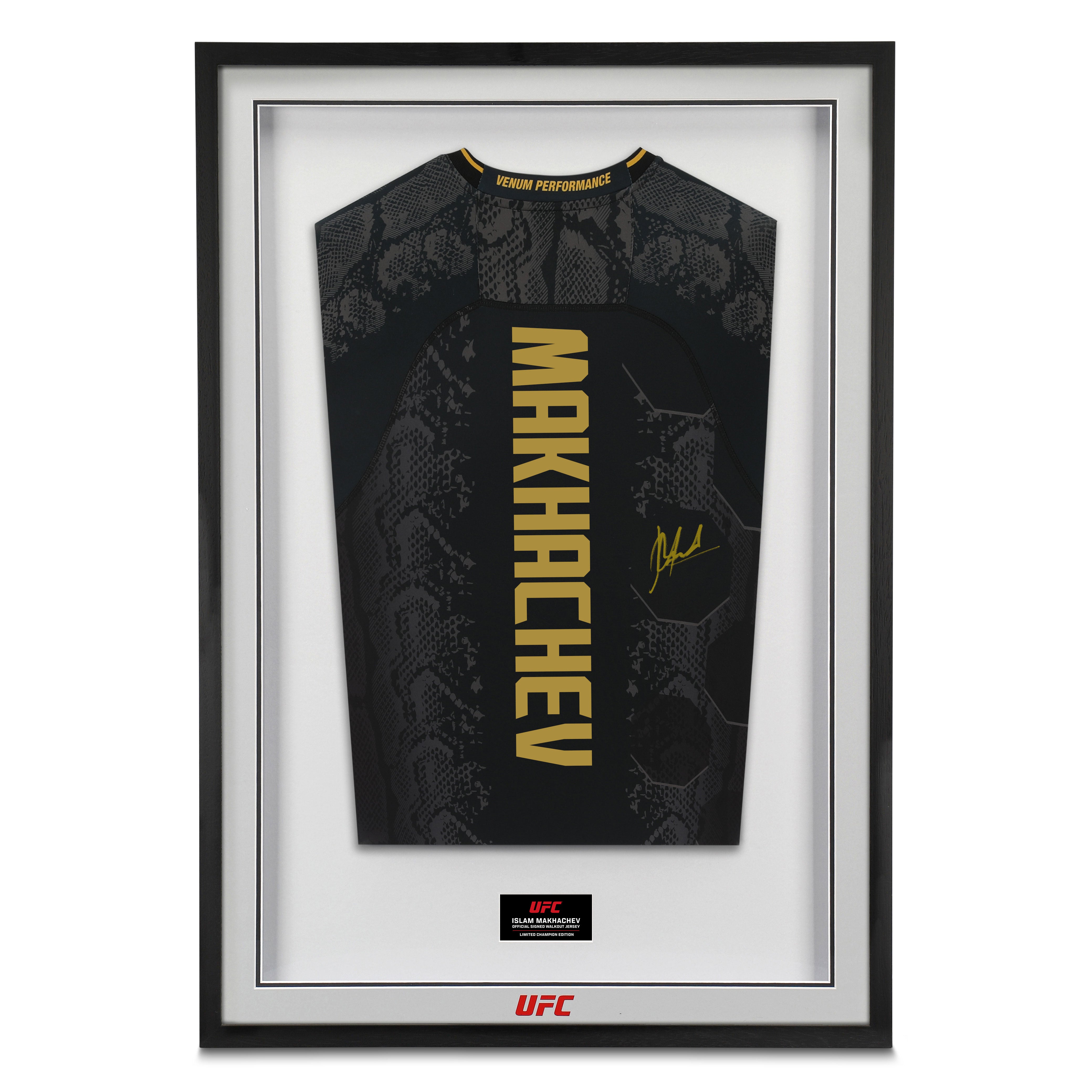 Islam Makhachev Signed Black & Gold Fight Night Adrenaline Jersey