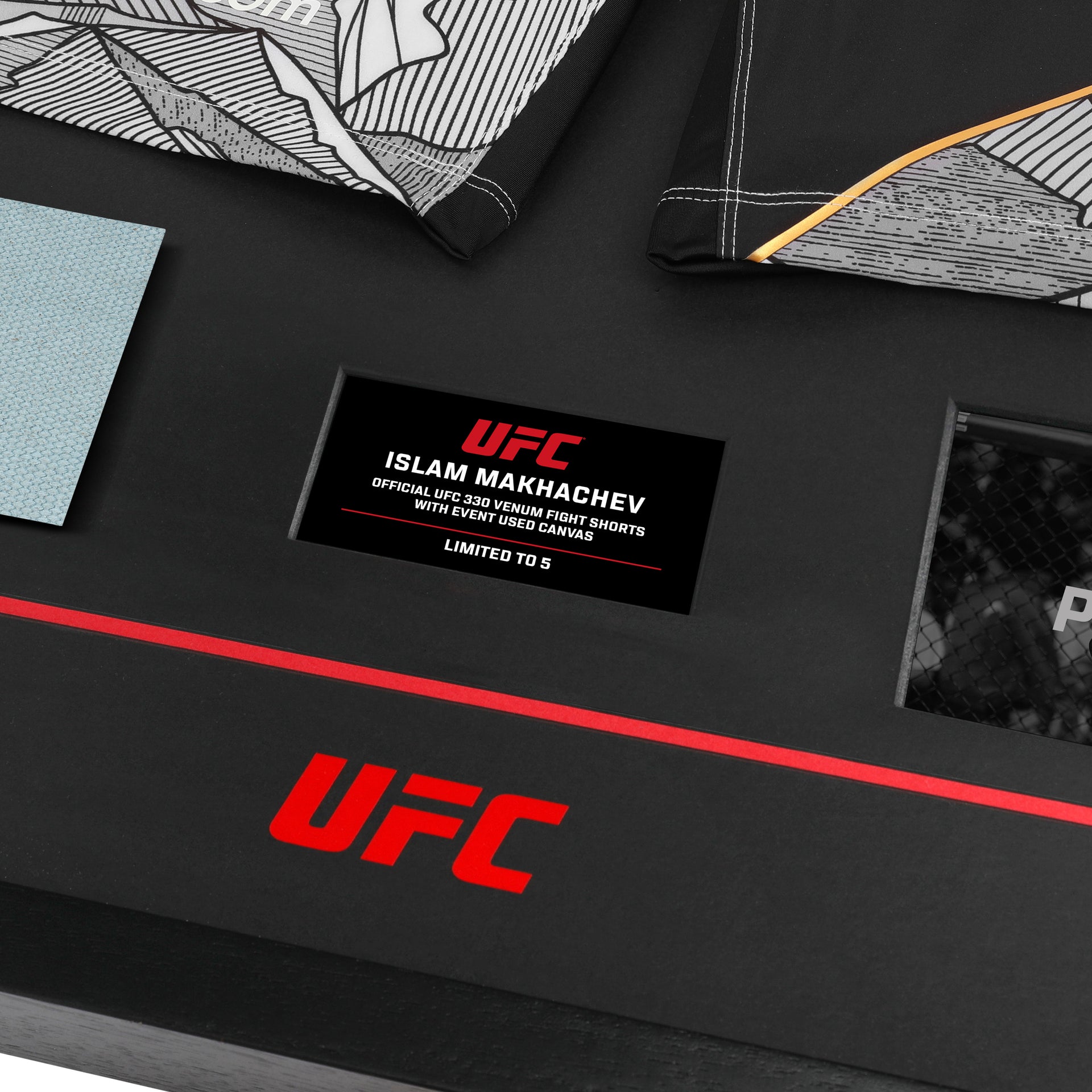 Islam Makhachev Limited Edition UFC 330 Venum Shorts & Canvas Display
