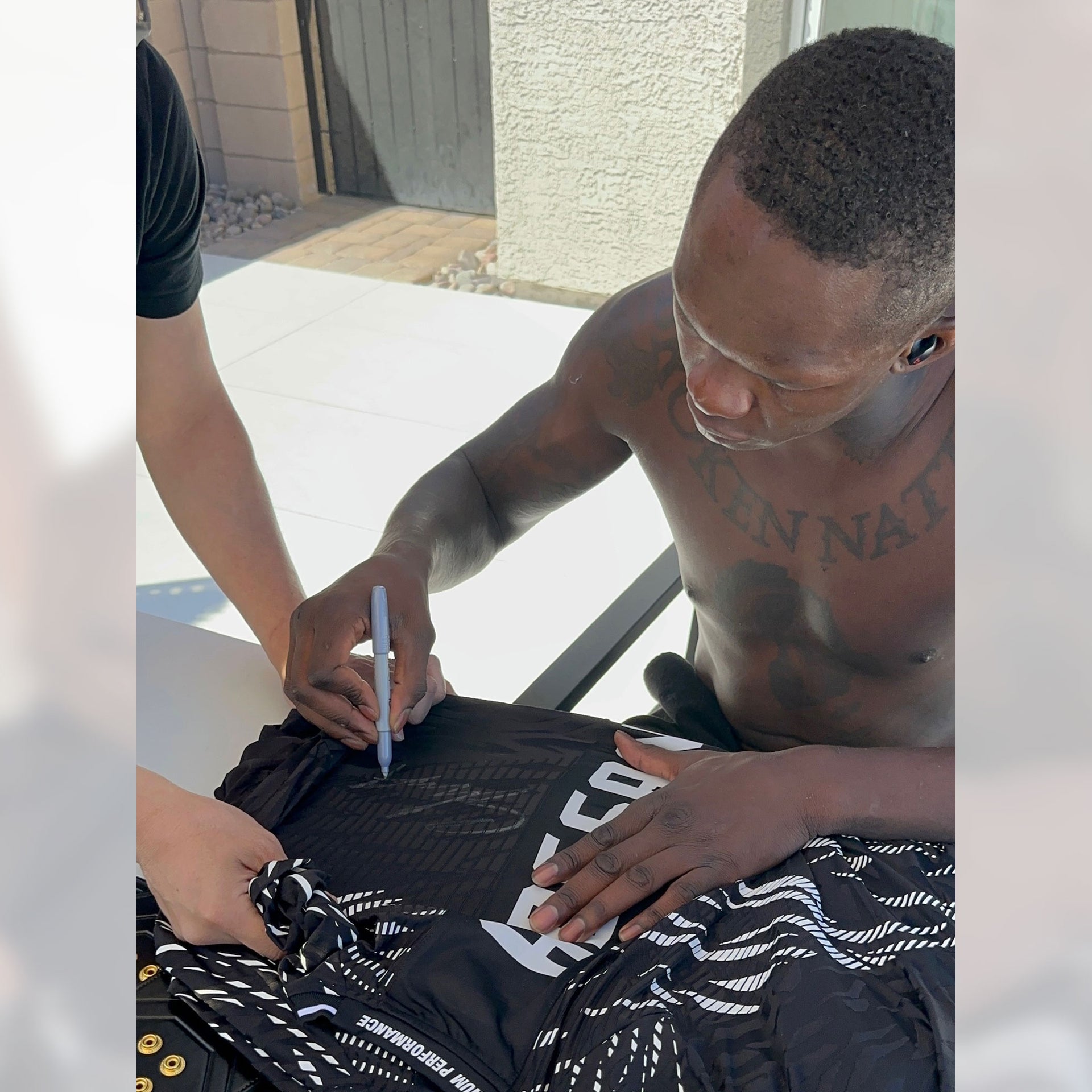 Israel Adesanya Signed UFC Fusion Venum Authentic Fight Night Walkout Jersey