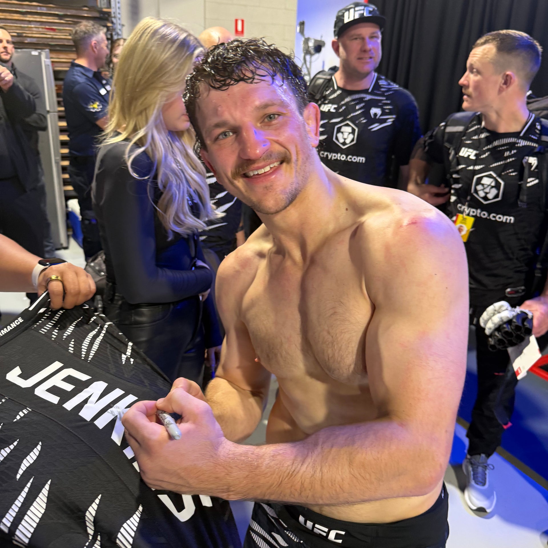 Jack Jenkins Signed 1-of-1 Fight Worn Jersey UFC Fight Night: Ulberg vs Reyes