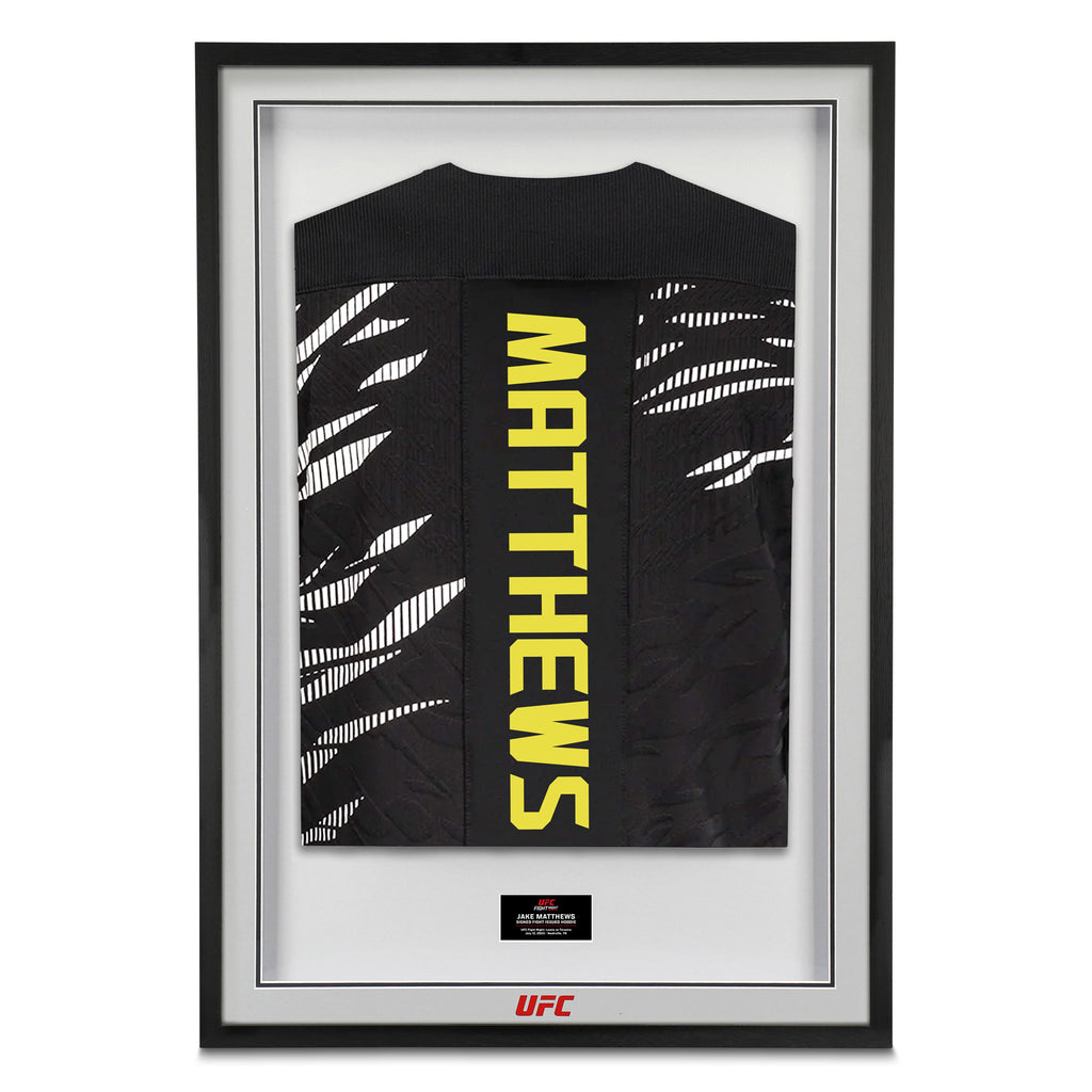 Jake Mathews Signed 1-of-1 Fight Worn Hoodie UFC Fight Night: Lewis vs Teixeira