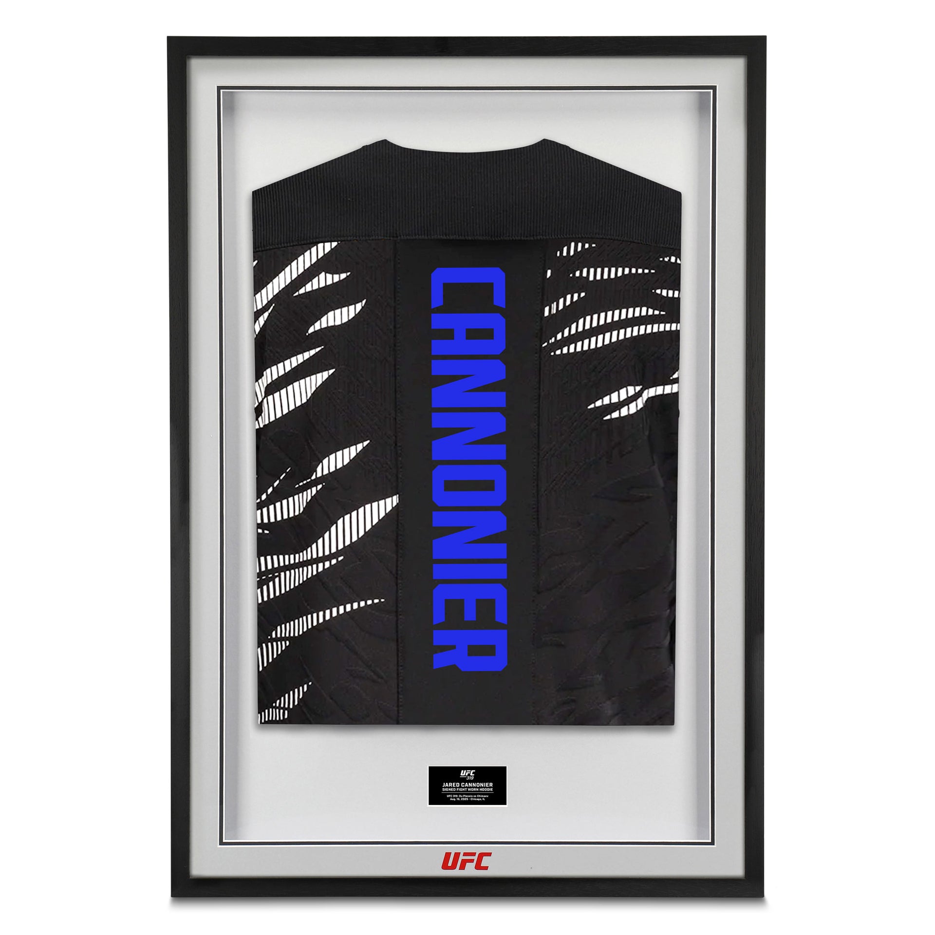 Jared Cannonier Signed 1-of-1 Fight Worn Hoodie UFC 319: Du Plessis vs Chimaev