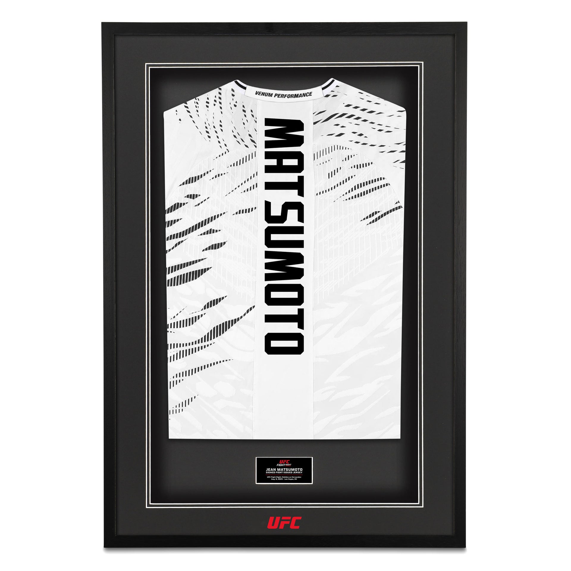 Jean Matsumoto Signed 1-of-1 Fight Worn Jersey UFC Fight Night: Dolidze vs Hernandez