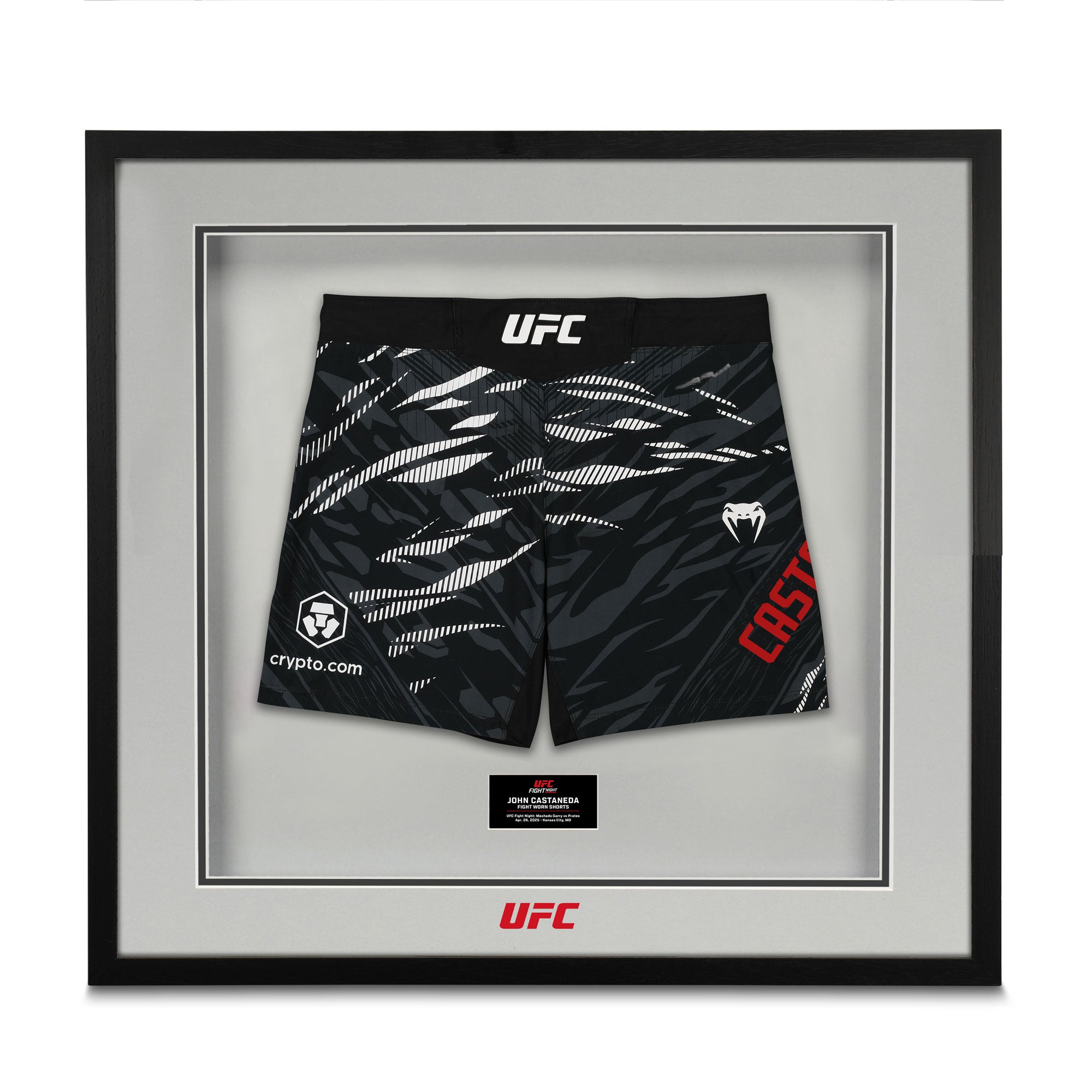 John Castañeda 1-of-1 Fight Worn Shorts UFC Fight Night: Machado Garry vs Prates