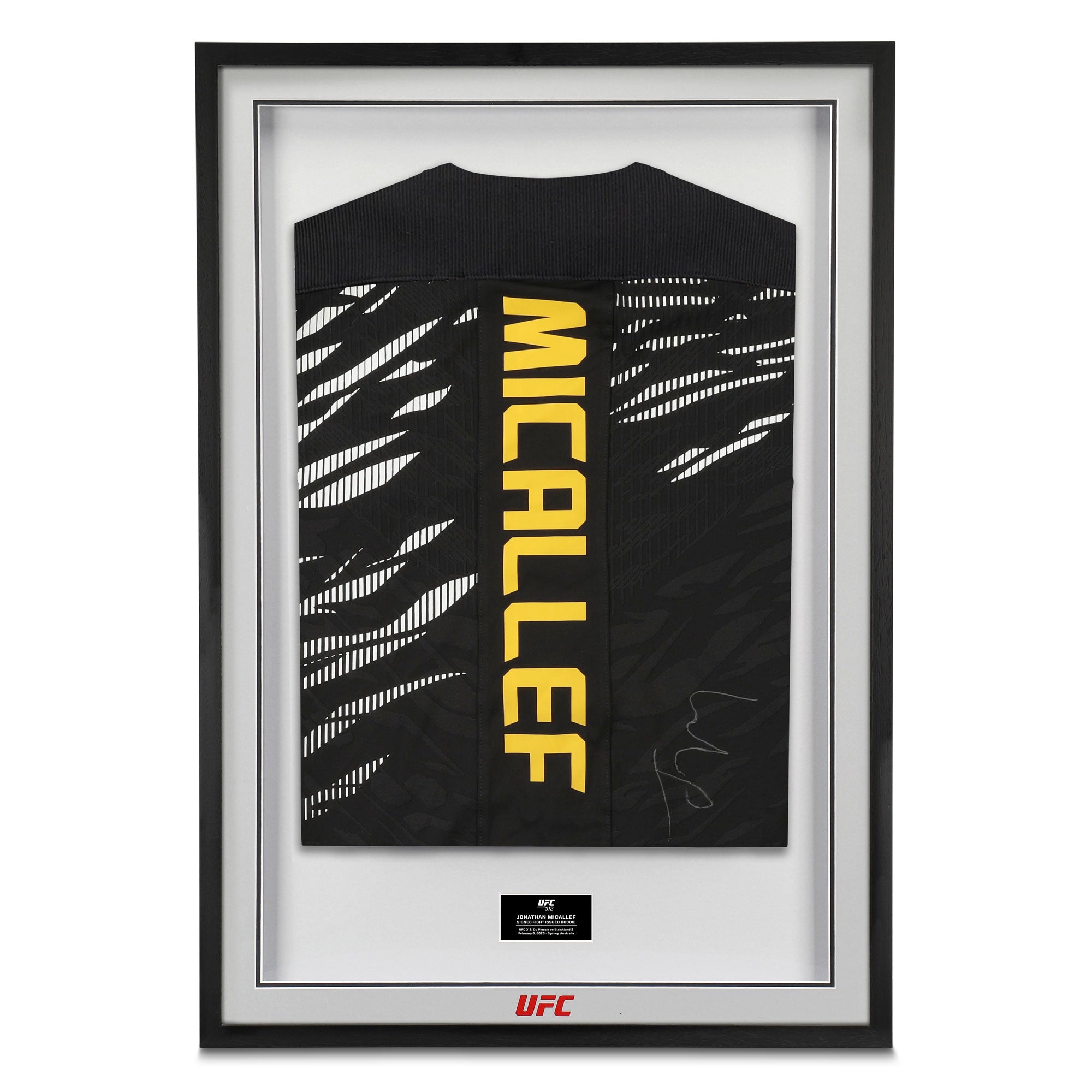 Jonathon Micallef 1-of-1 Signed Fight Issued Hoodie UFC 312: Du Plessis vs Strickland