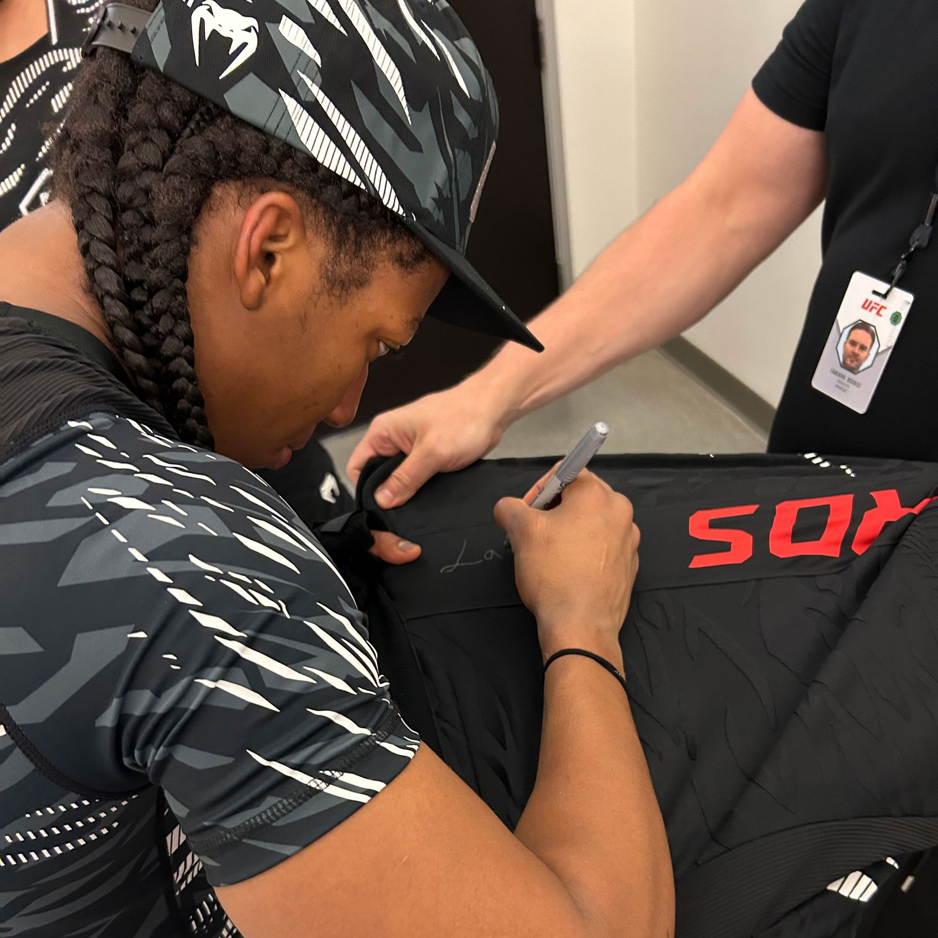 Joselyne Edwards Signed 1-of-1 Fight Worn Hoodie UFC Fight Night: Dolidze vs Hernandez