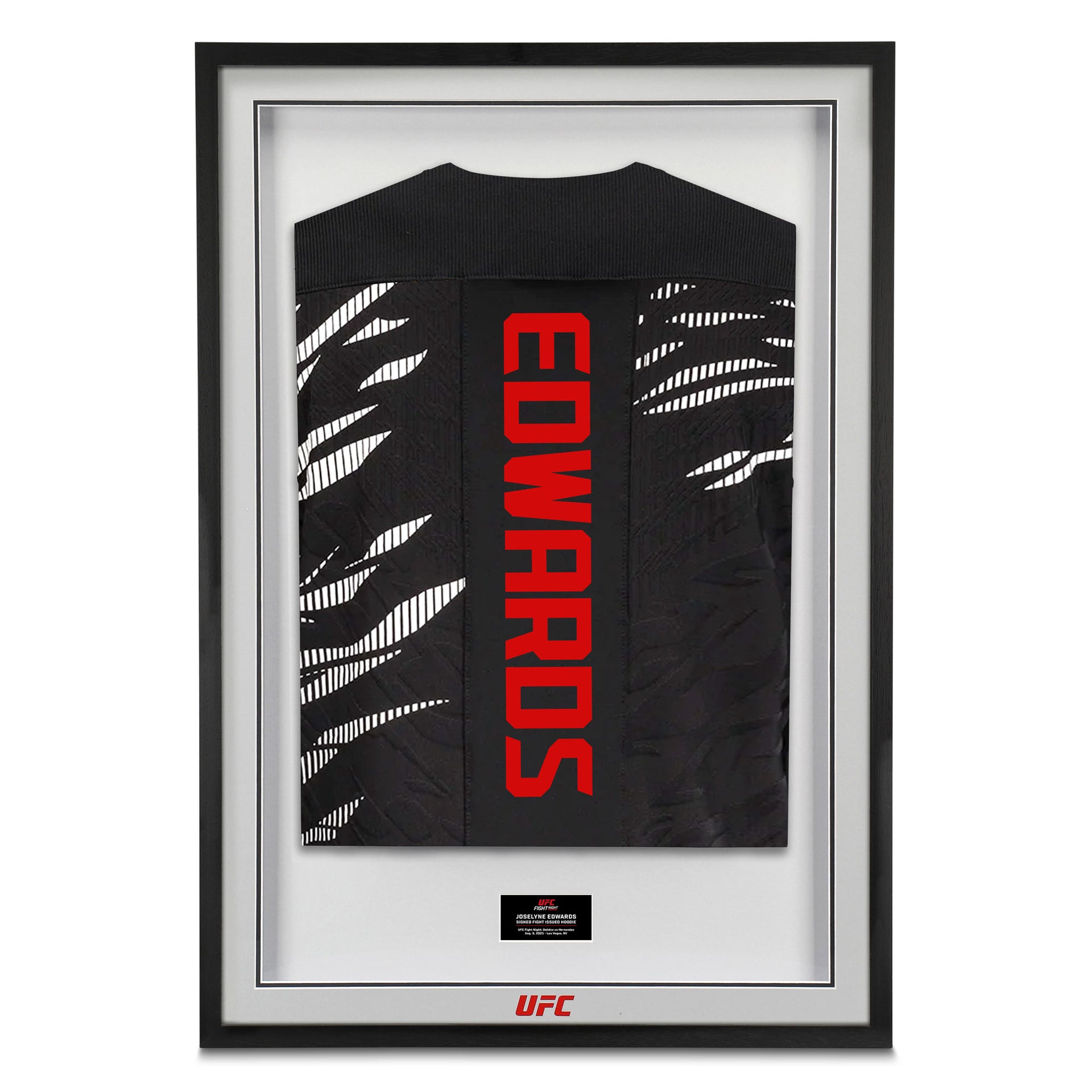 Joselyne Edwards Signed 1-of-1 Fight Worn Hoodie UFC Fight Night: Dolidze vs Hernandez