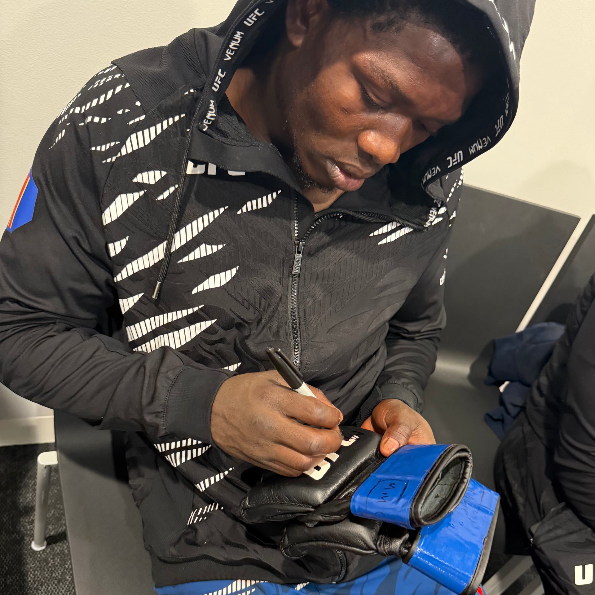 Josias Musasa Signed 1-of-1 Fight Worn Gloves UFC Fight Night: Ulberg vs Reyes