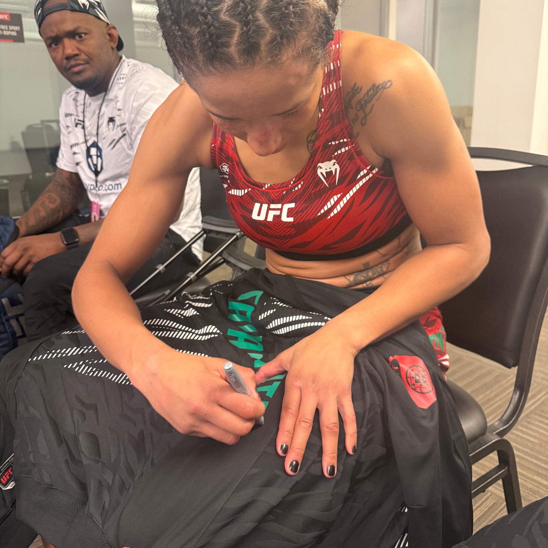 Jacqueline Cavalcanti Signed 1-of-1 Fight Worn Hoodie UFC Fight Night: Bonfim vs Brown