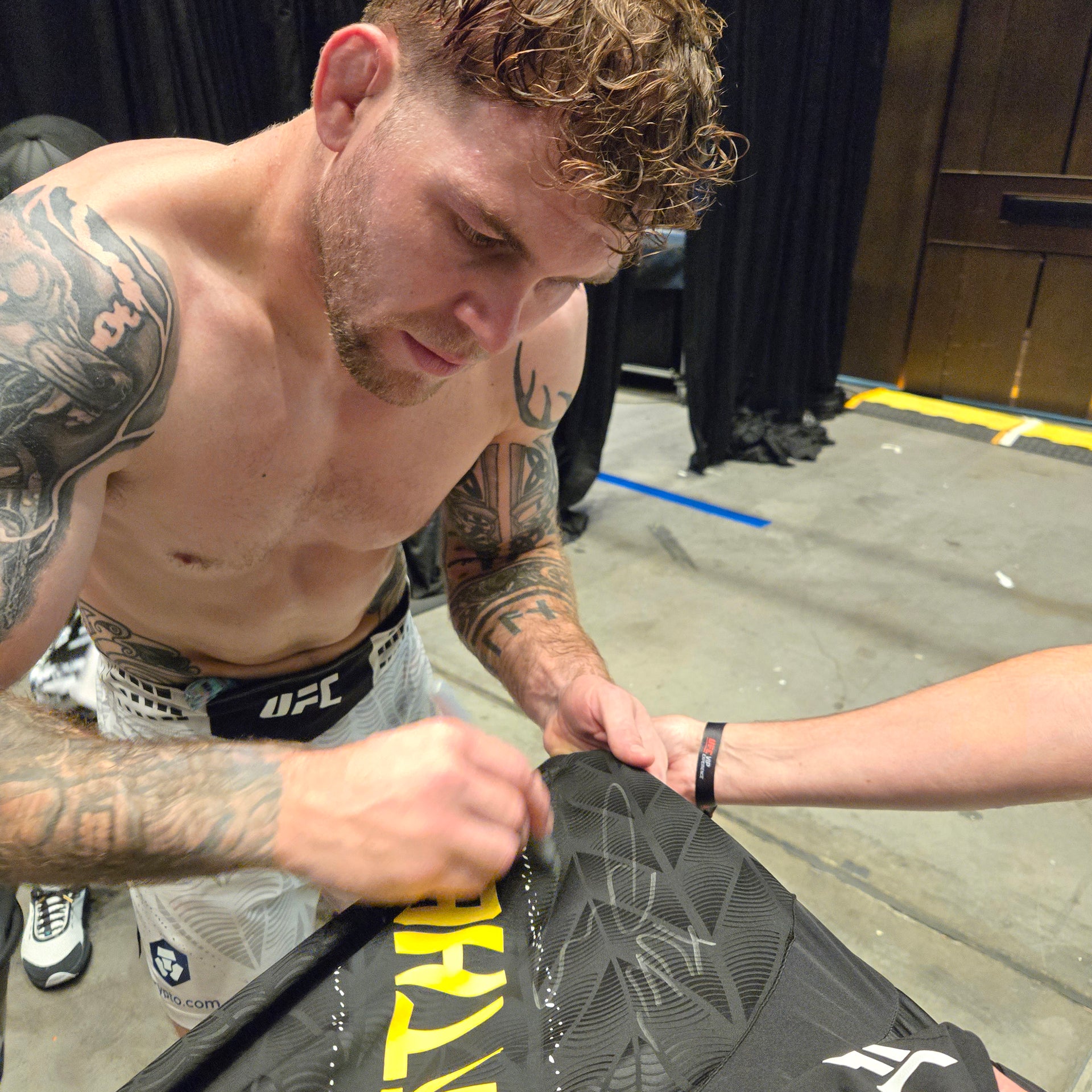 Jake Matthews Signed 1-of-1 Fight Worn Hoodie UFC Fight Night: Song vs Figueiredo