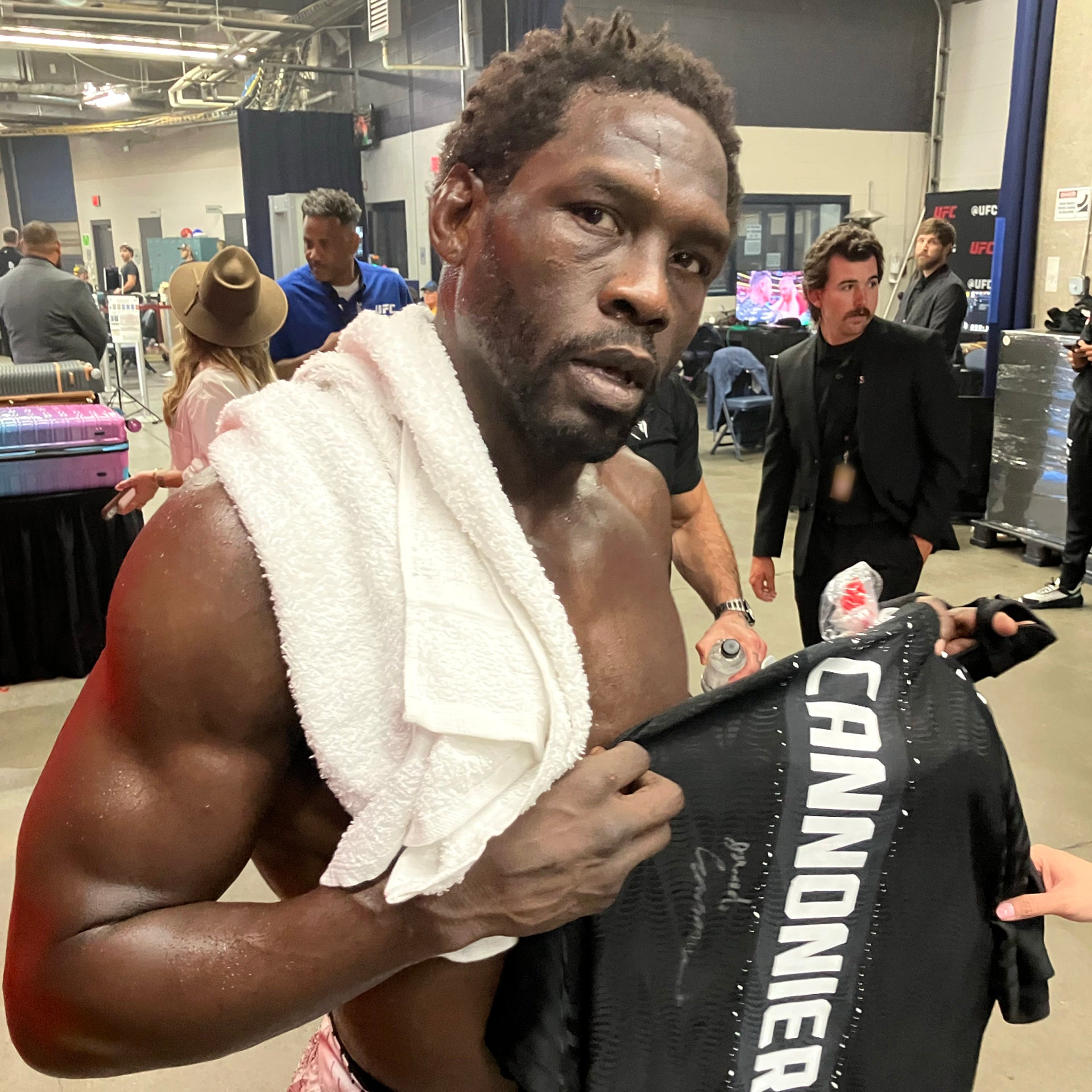 Jared Cannonier Signed 1-of-1 Fight Worn Jersey UFC Fight Night: Du Plessis vs Usman