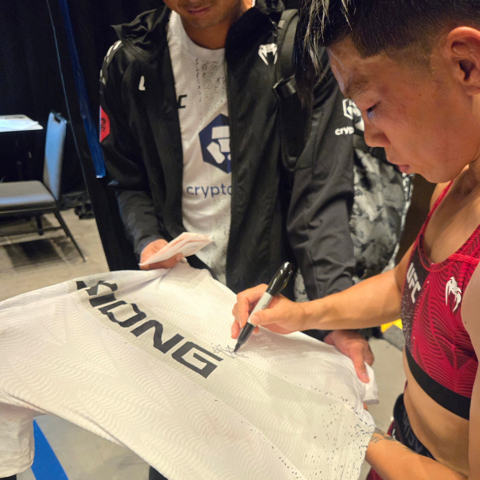 Jingnan Xiong Signed 1-of-1 Fight Worn Jersey UFC Fight Night: Song vs Figueiredo