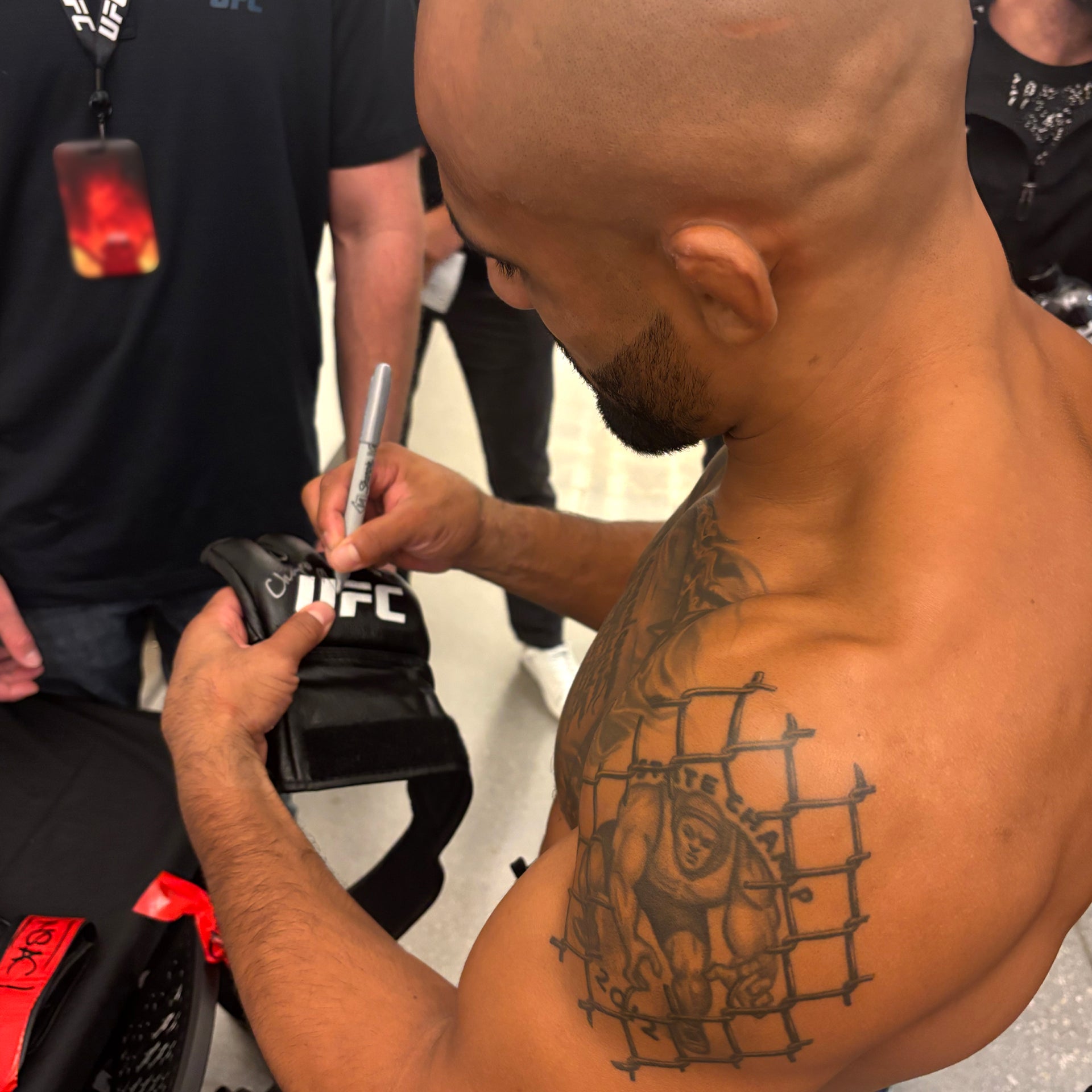 Miles Johns Signed 1-of-1 Fight Worn Gloves UFC Fight Night: Gamrot vs Salkilld