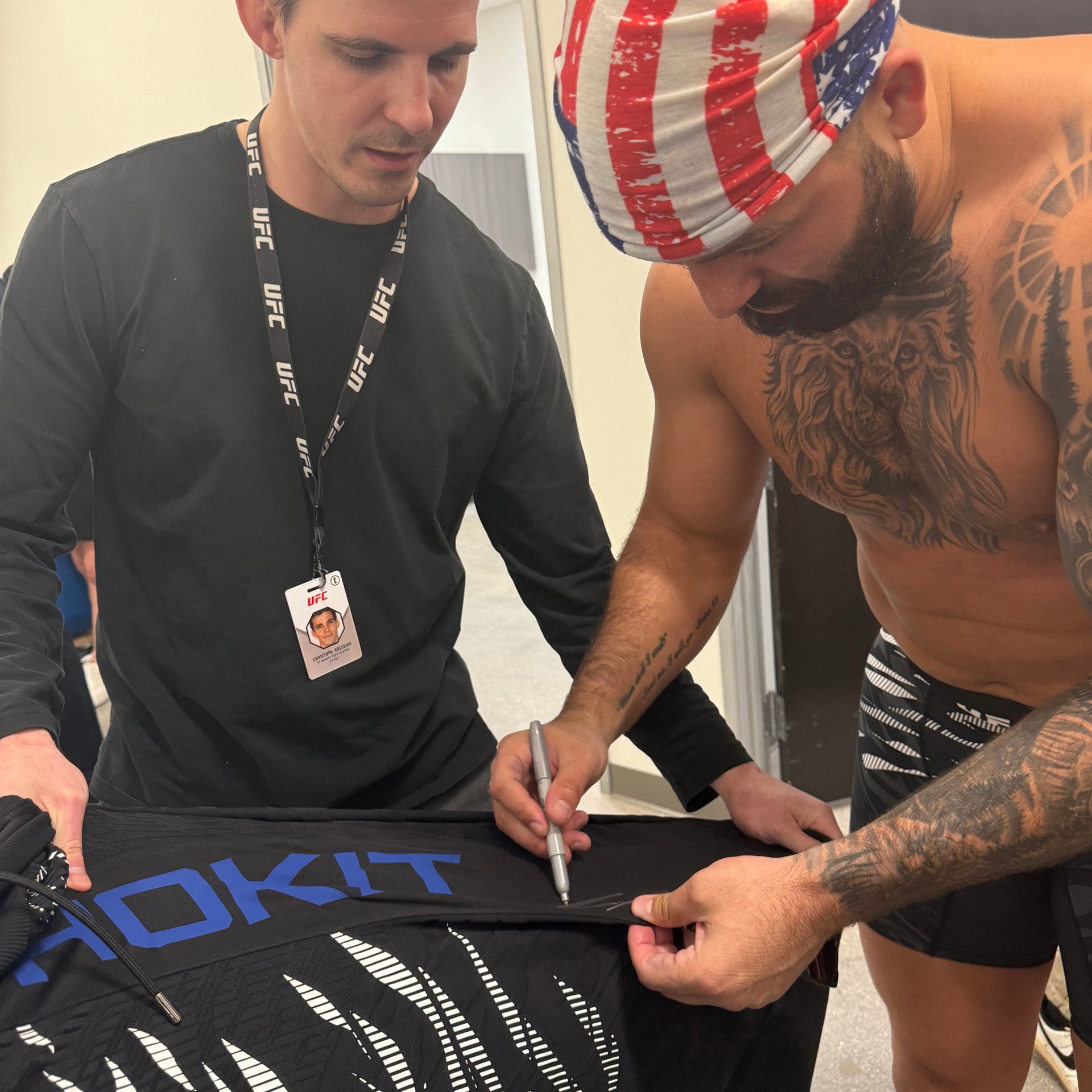 Josh Hokit Signed 1-of-1 Fight Worn Hoodie UFC Fight Night: Bonfim vs Brown