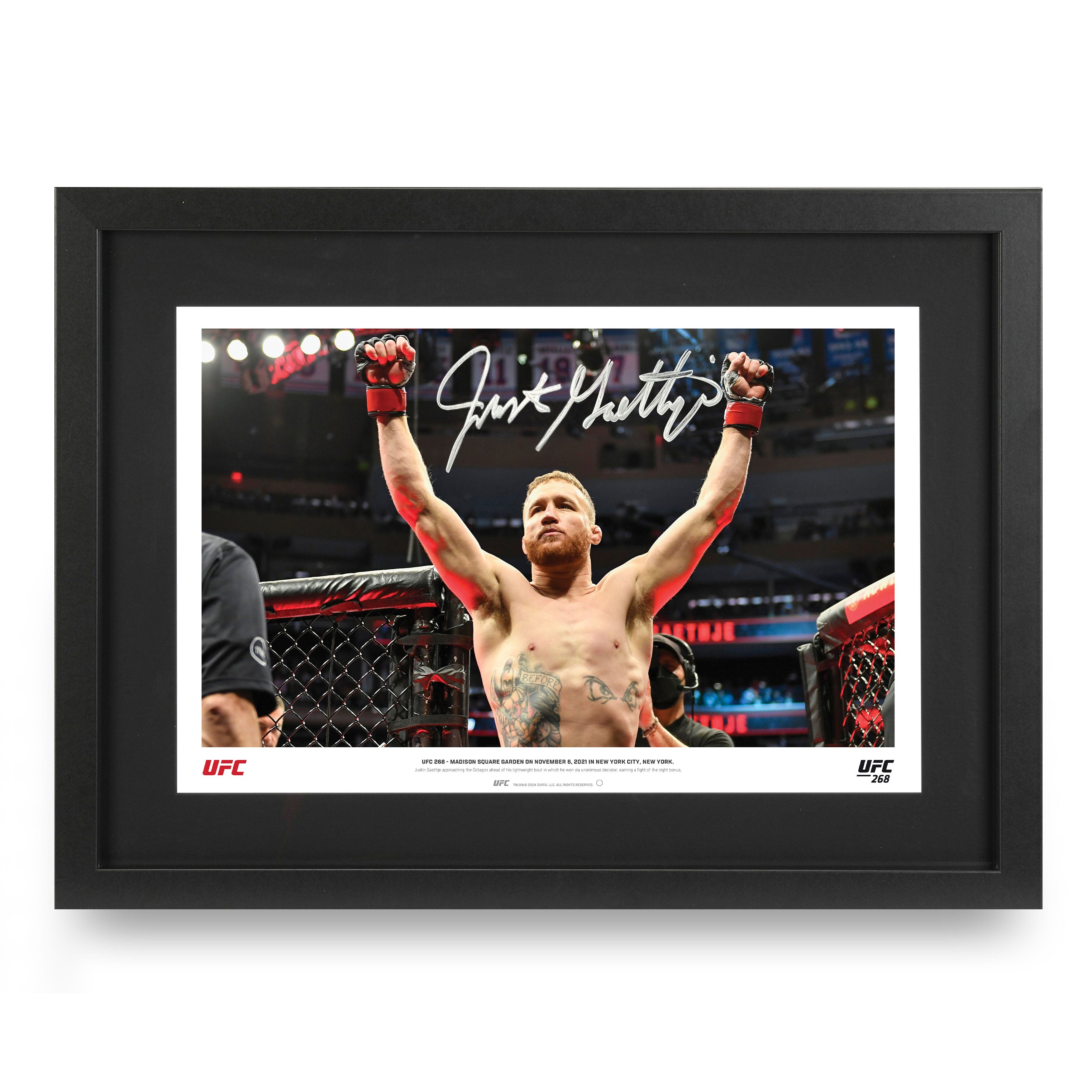 Justin Gaethje Signed Photo UFC 268