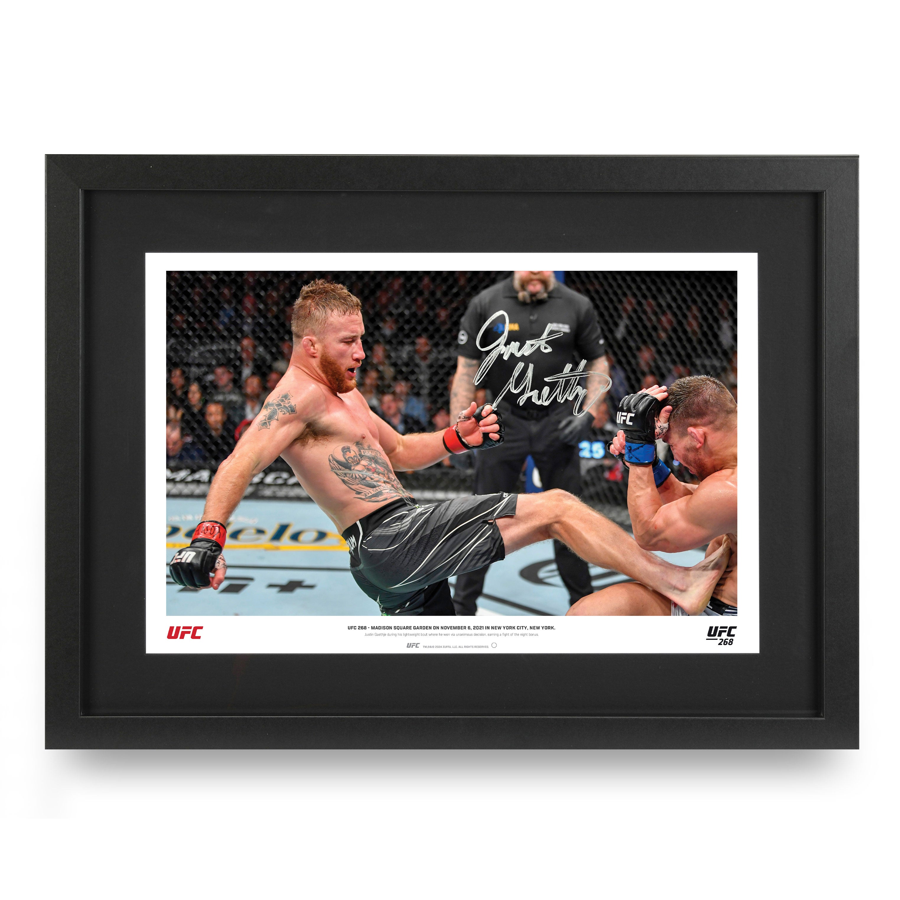 Justin Gaethje Signed Photo UFC 268 - Kick