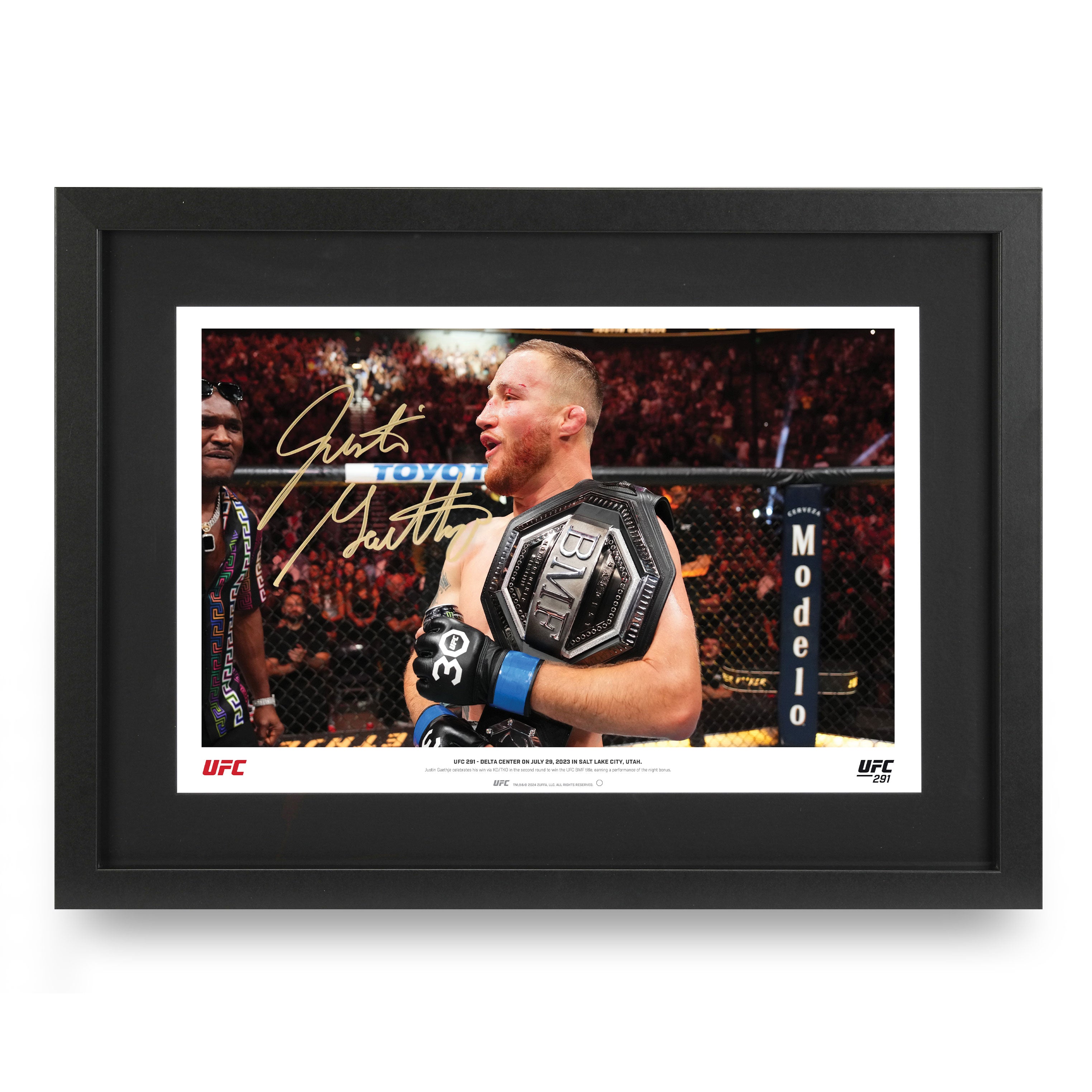 Justin Gaethje Signed Photo UFC 291 - BMF